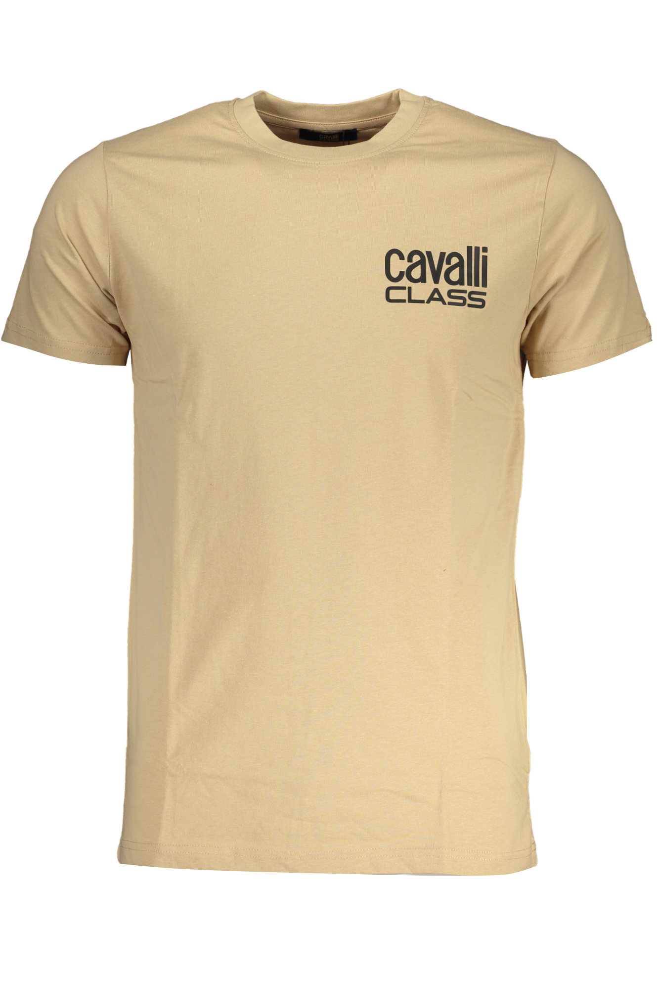 CAVALLI CLASS MEN SHORT SLEEVED T-SHIRT BEIGE CAVALLI CLASS MEN SHORT SLEEVED T-SHIRT BEIGE
