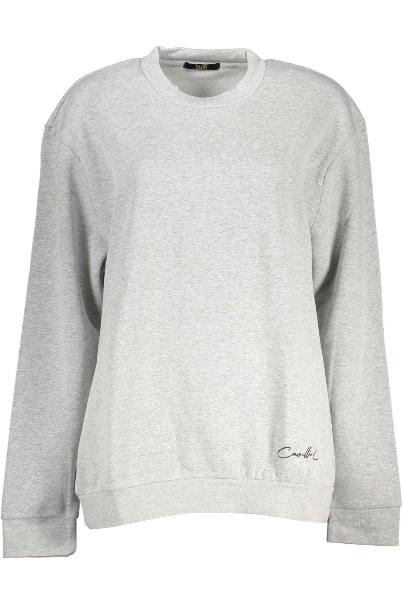 CAVALLI CLASS WOMEN GRAY ZIPLESS SWEATSHIRT CAVALLI CLASS WOMEN GRAY ZIPLESS SWEATSHIRT