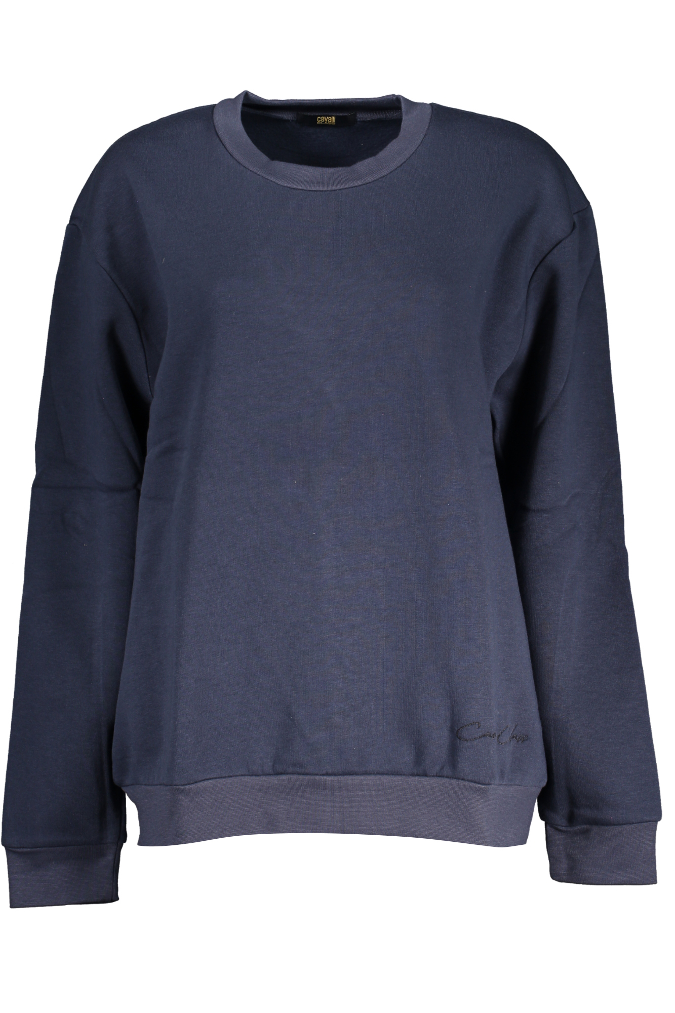 CAVALLI CLASS WOMEN ZIPLESS SWEATSHIRT BLUE CAVALLI CLASS WOMEN ZIPLESS SWEATSHIRT BLUE