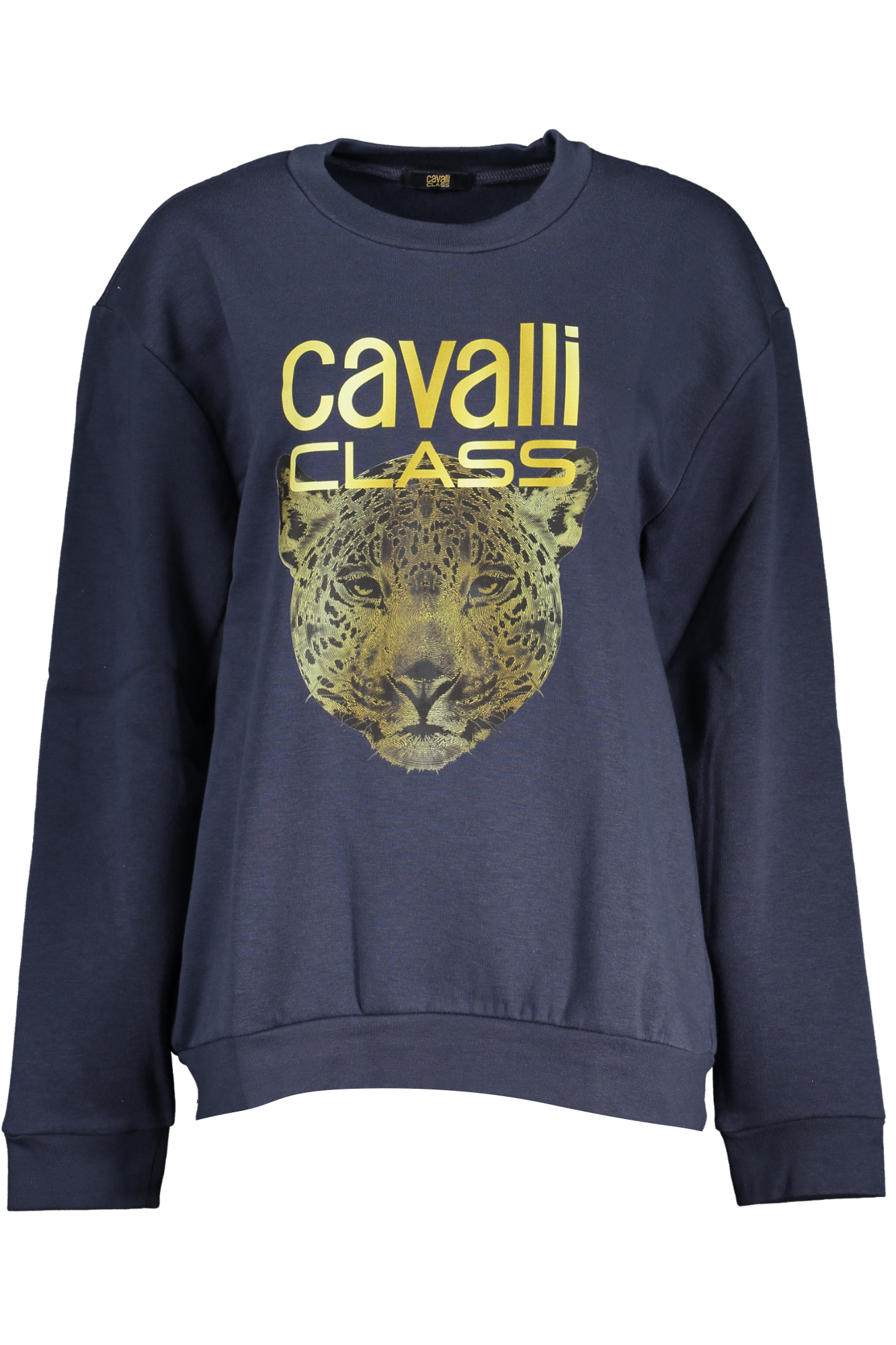 CAVALLI CLASS WOMEN ZIPLESS SWEATSHIRT BLUE CAVALLI CLASS WOMEN ZIPLESS SWEATSHIRT BLUE
