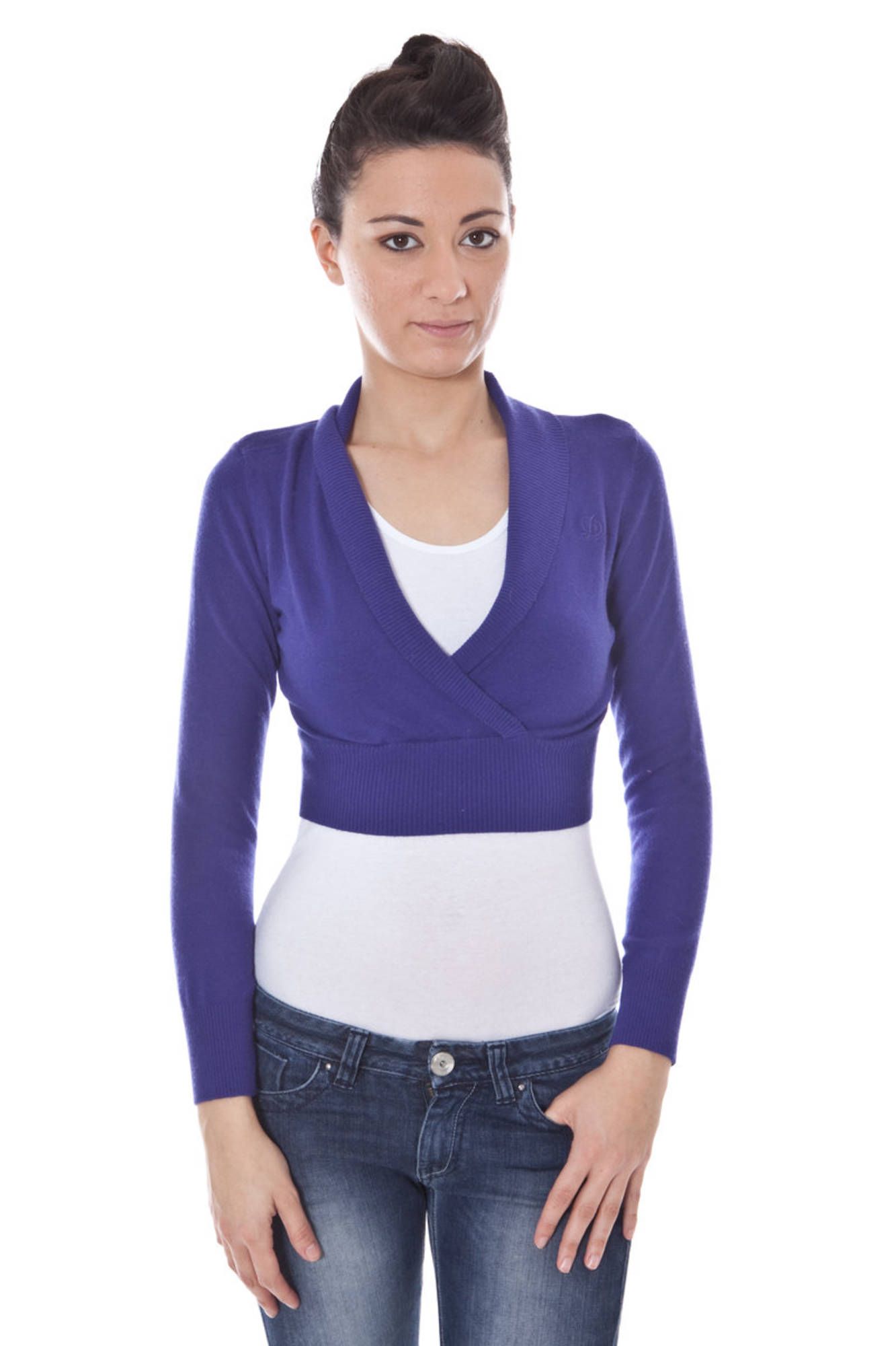 DATCH SHRUG LONG SLEEVES PURPLE WOMAN DATCH SHRUG LONG SLEEVES PURPLE WOMAN