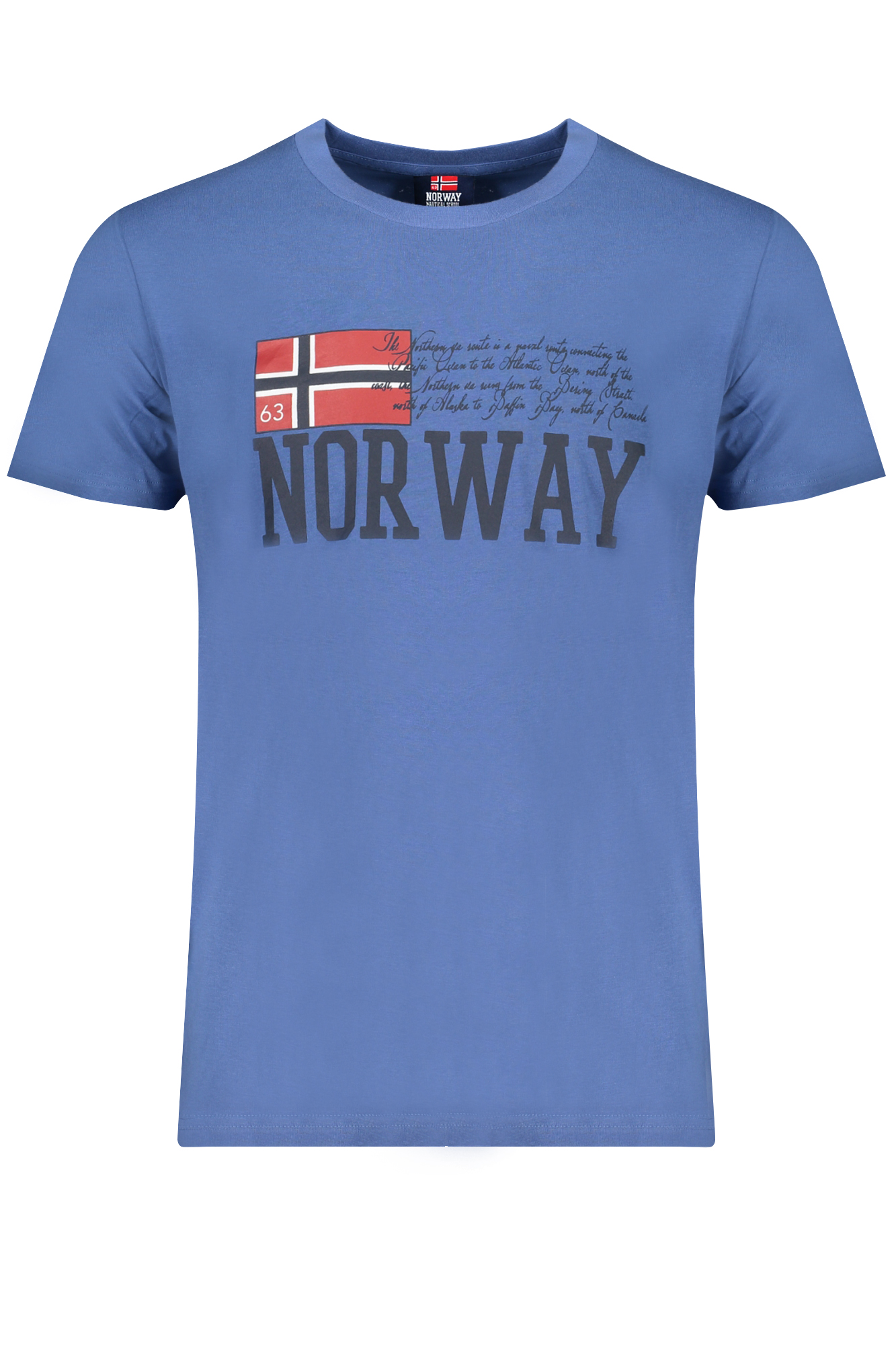 NORWAY 1963 MEN SHORT SLEEVE T-SHIRT BLUE NORWAY 1963 MEN SHORT SLEEVE T-SHIRT BLUE