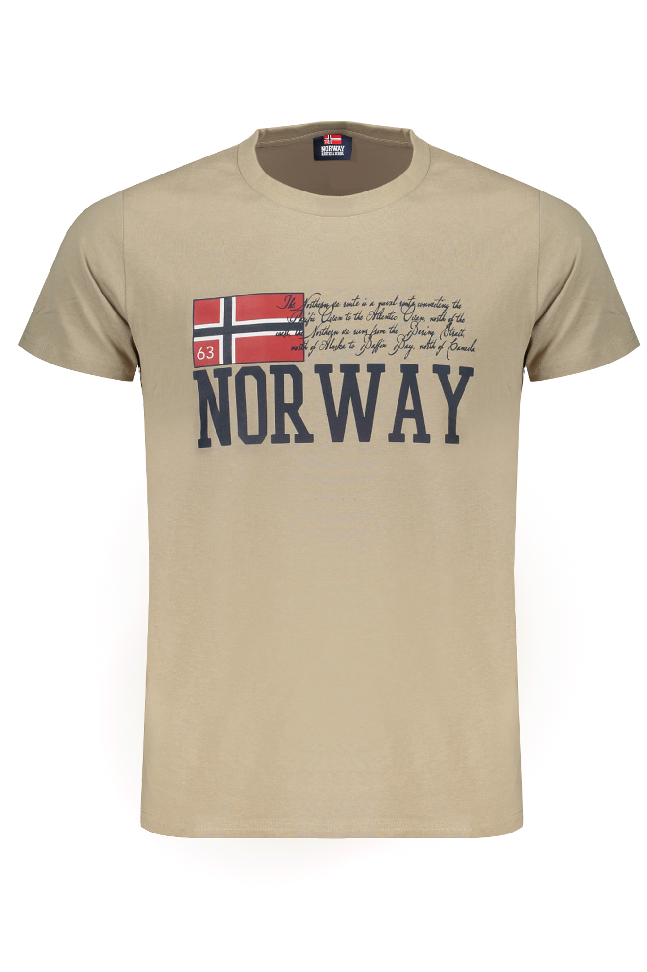 NORWAY 1963 BEIGE MEN SHORT SLEEVE T-SHIRT NORWAY 1963 BEIGE MEN SHORT SLEEVE T-SHIRT