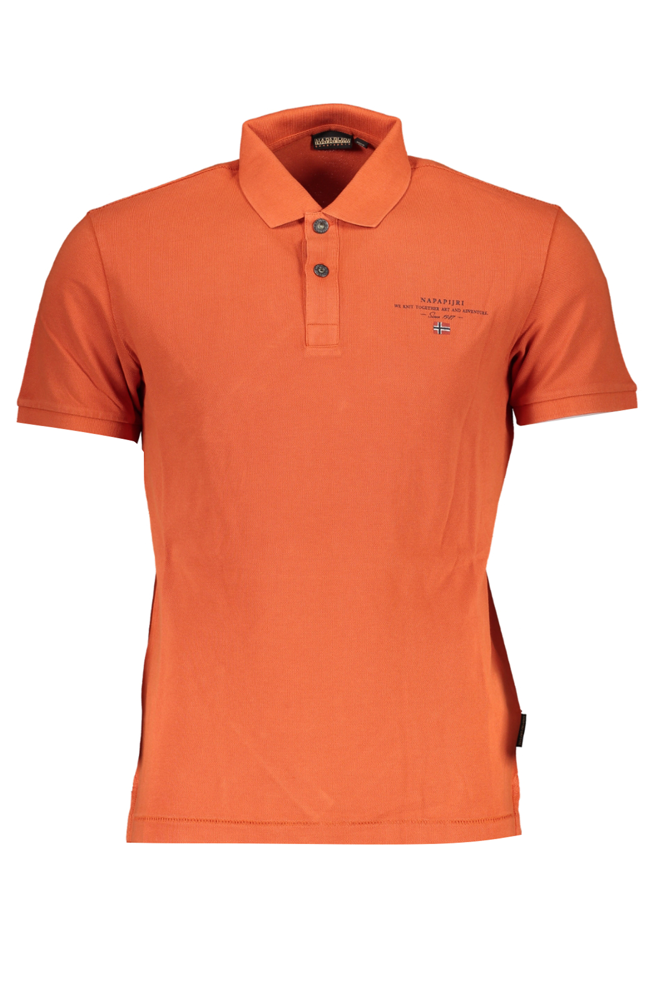 NAPAPIJRI MEN ORANGE SHORT SLEEVED POLO SHIRT