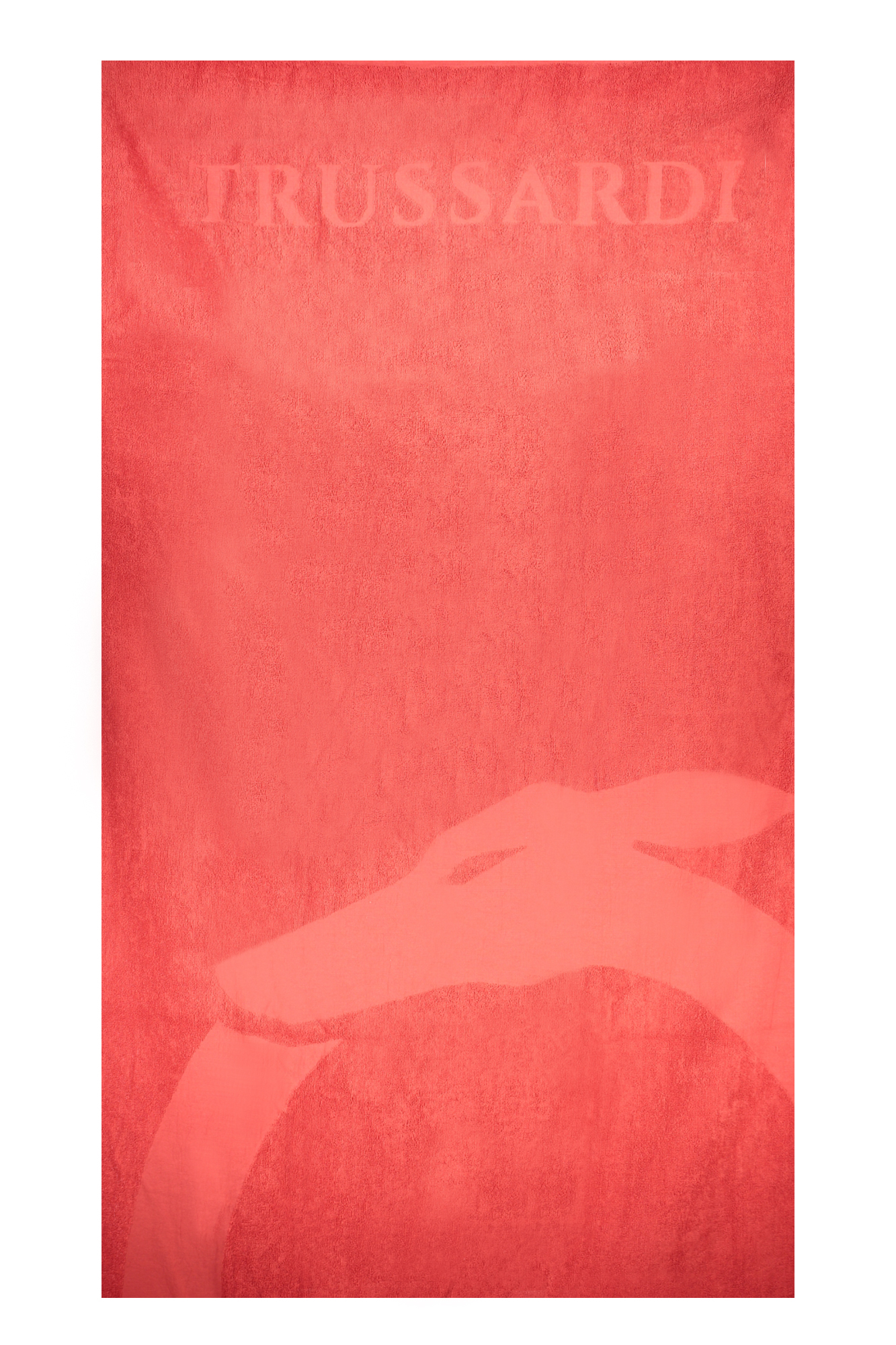 TRUSSARDI JEANS WOMEN BEACH TOWEL RED TRUSSARDI JEANS WOMEN BEACH TOWEL RED