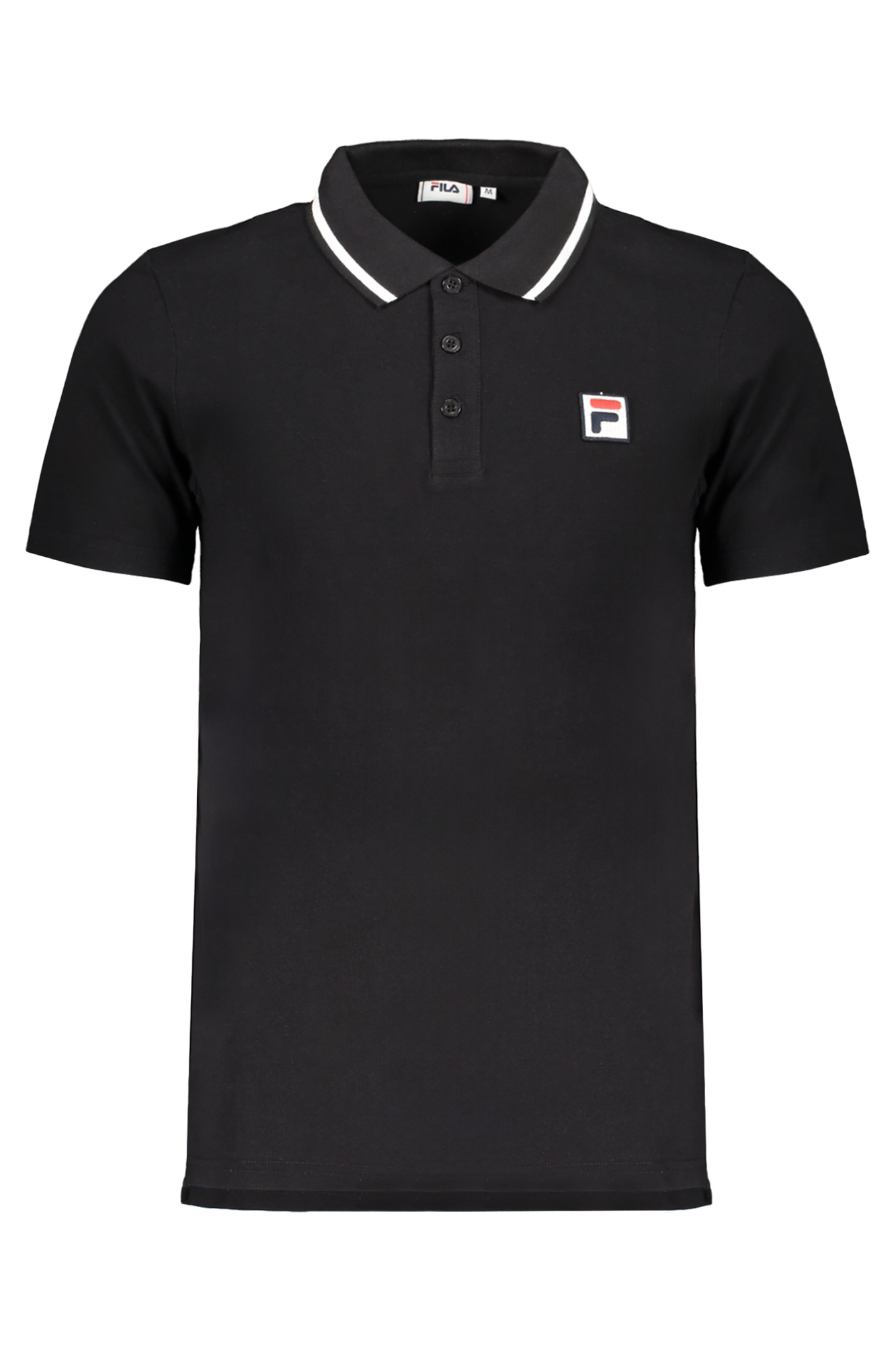 FILA MEN BLACK SHORT SLEEVED POLO SHIRT FILA MEN BLACK SHORT SLEEVED POLO SHIRT