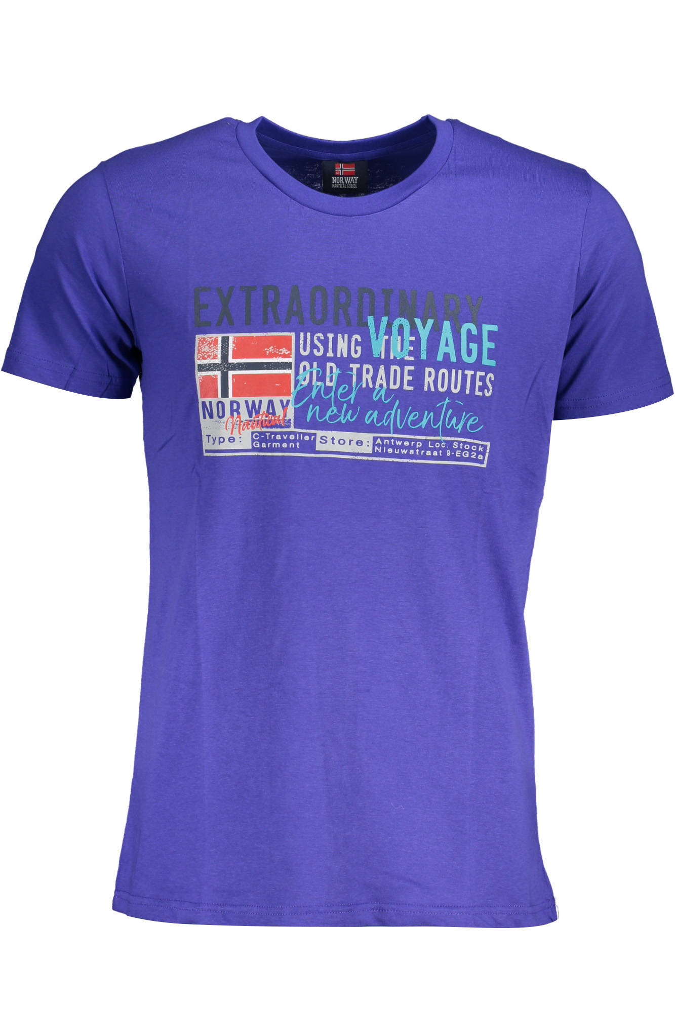 NORWAY 1963 MEN BLUE SHORT SLEEVED T-SHIRT