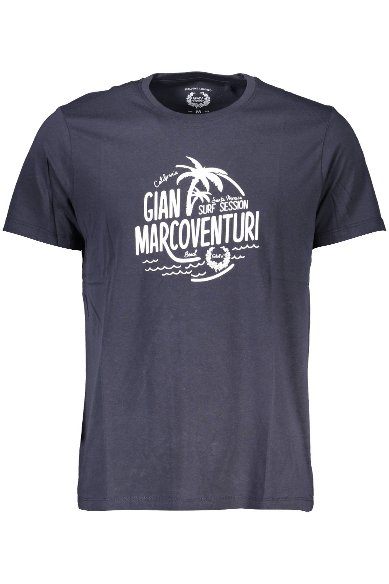 GIAN MARCO VENTURI MEN SHORT SLEEVED T-SHIRT BLUE GIAN MARCO VENTURI MEN SHORT SLEEVED T-SHIRT BLUE