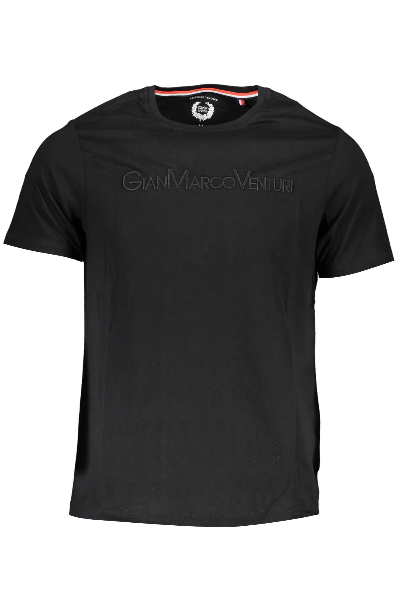 GIAN MARCO VENTURI BLACK MAN SHORT SLEEVE T-SHIRT GIAN MARCO VENTURI BLACK MAN SHORT SLEEVE T-SHIRT