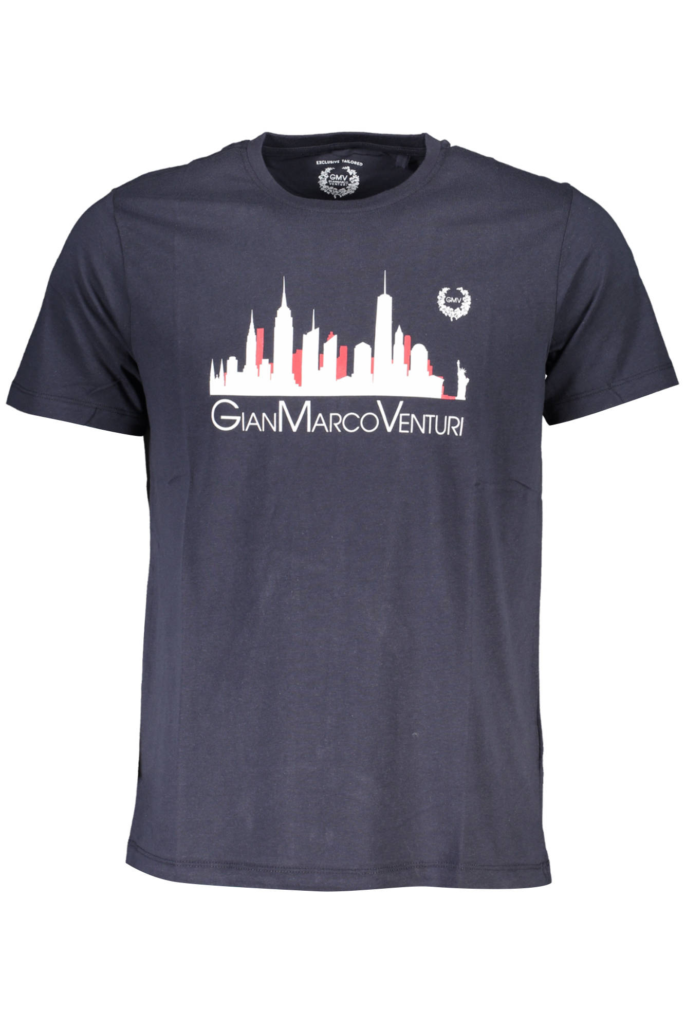 GIAN MARCO VENTURI MEN SHORT SLEEVED T-SHIRT BLUE GIAN MARCO VENTURI MEN SHORT SLEEVED T-SHIRT BLUE