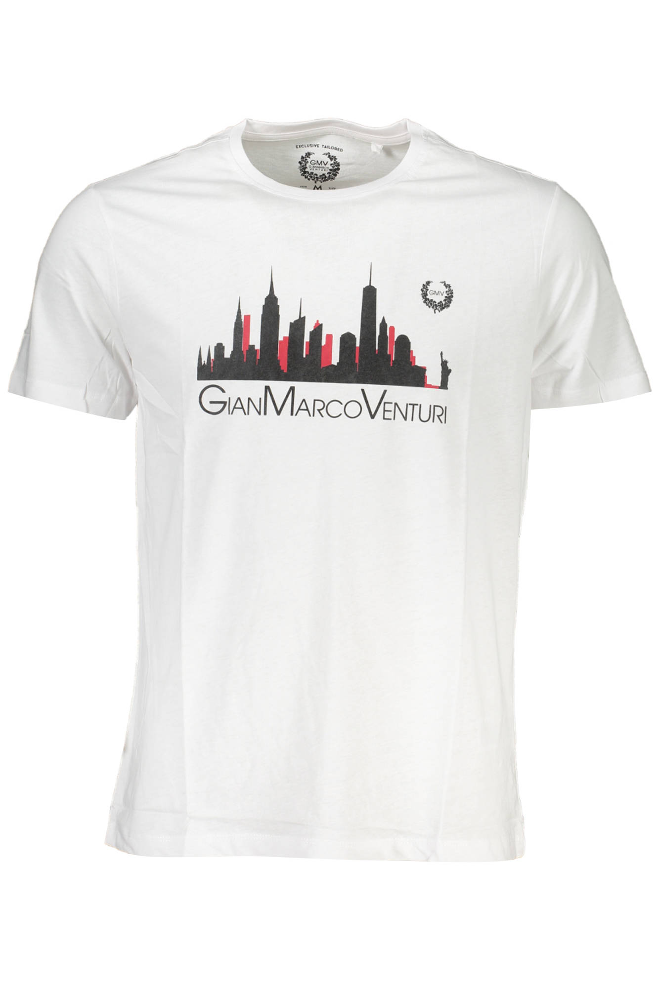 GIAN MARCO VENTURI MEN SHORT SLEEVE T-SHIRT WHITE GIAN MARCO VENTURI MEN SHORT SLEEVE T-SHIRT WHITE