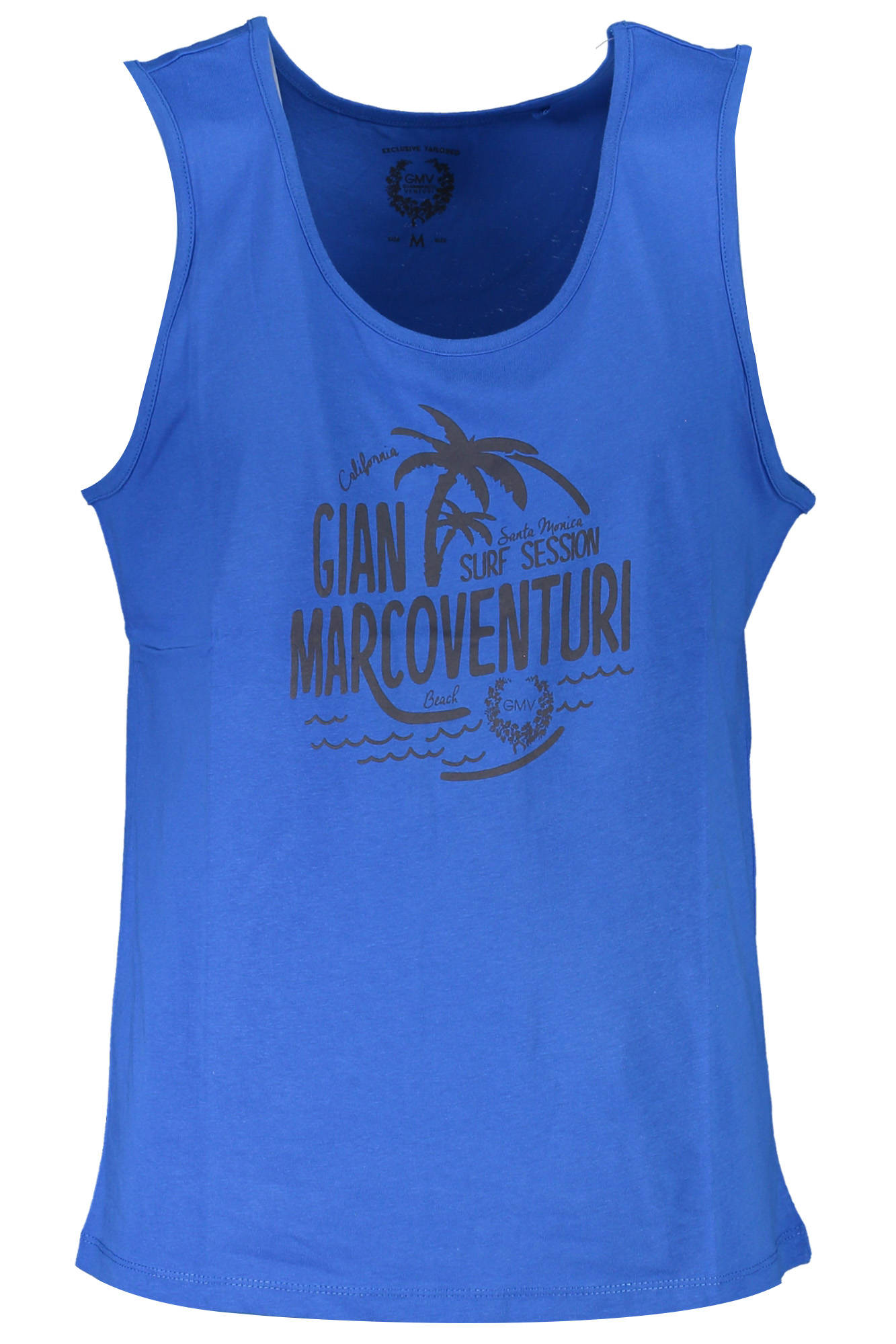 GIAN MARCO VENTURI MAN BLUE TANK TOP GIAN MARCO VENTURI MAN BLUE TANK TOP