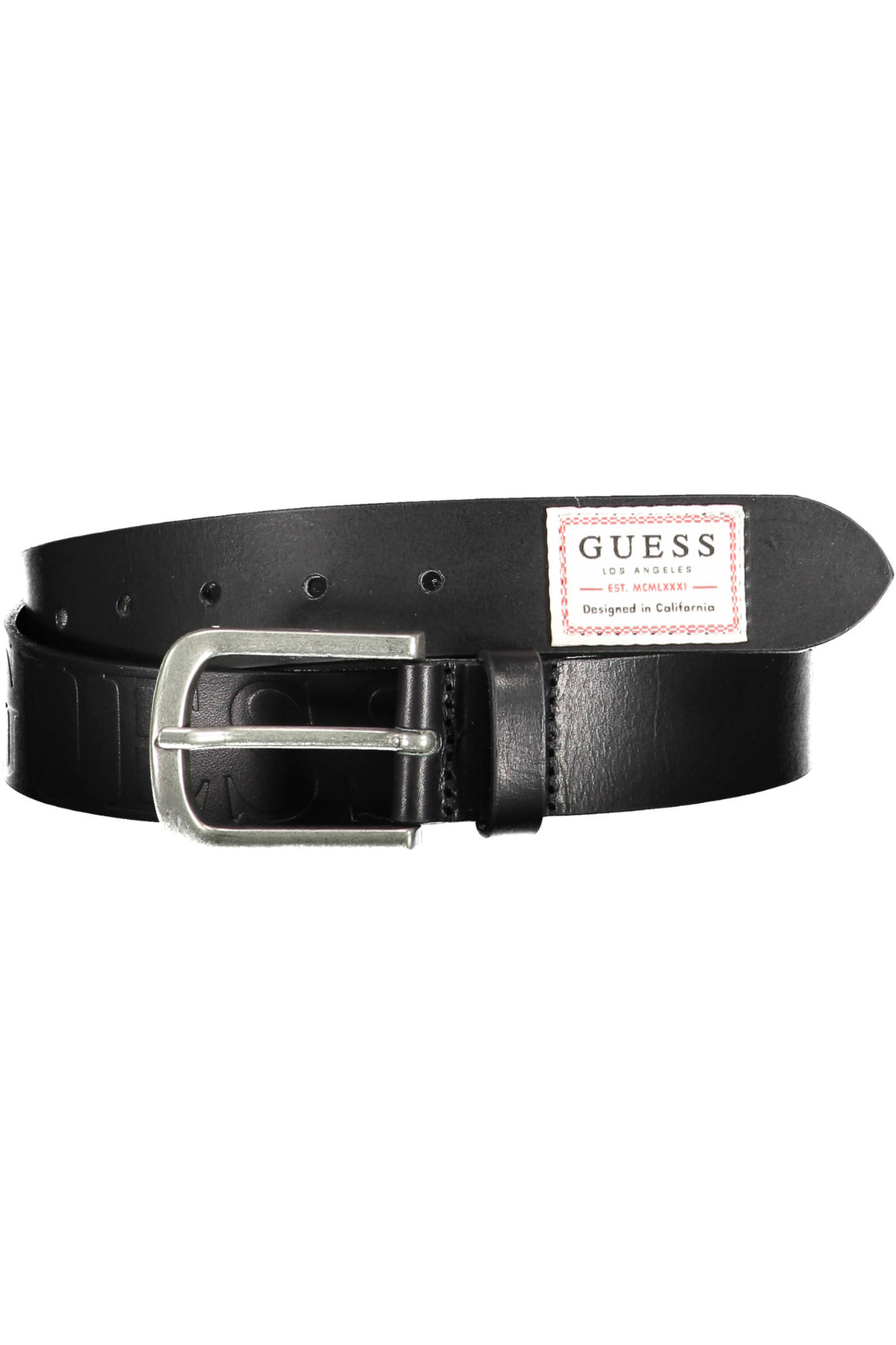 GUESS JEANS MEN LEATHER BELT BLACK