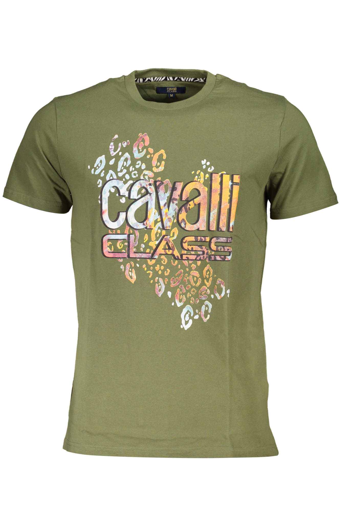 CAVALLI CLASS T-SHIRT SHORT SLEEVE MAN GREEN CAVALLI CLASS T-SHIRT SHORT SLEEVE MAN GREEN