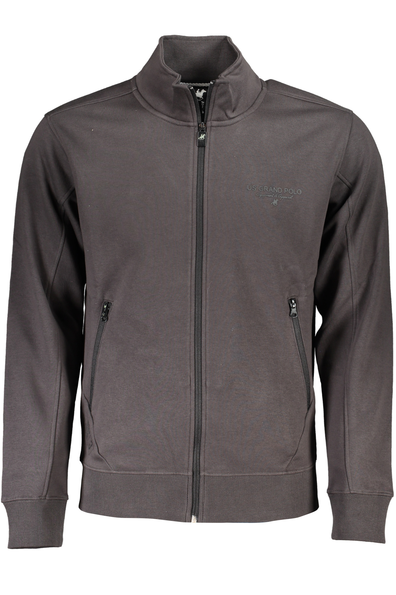 US GRAND MEN GRAY ZIP-UP SWEATSHIRT US GRAND MEN GRAY ZIP-UP SWEATSHIRT