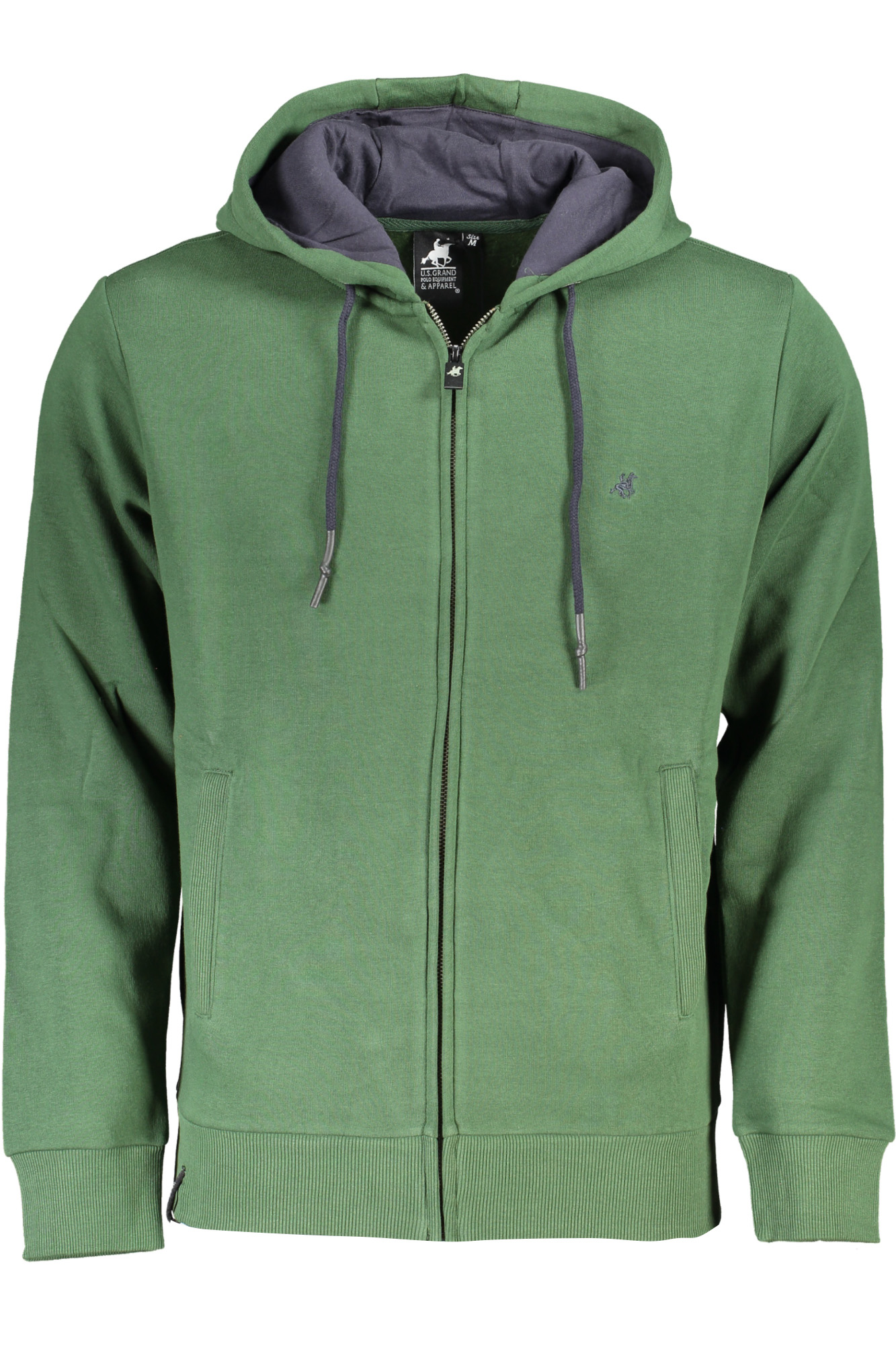 US GRAND MEN GREEN ZIP-UP SWEATSHIRT US GRAND MEN GREEN ZIP-UP SWEATSHIRT