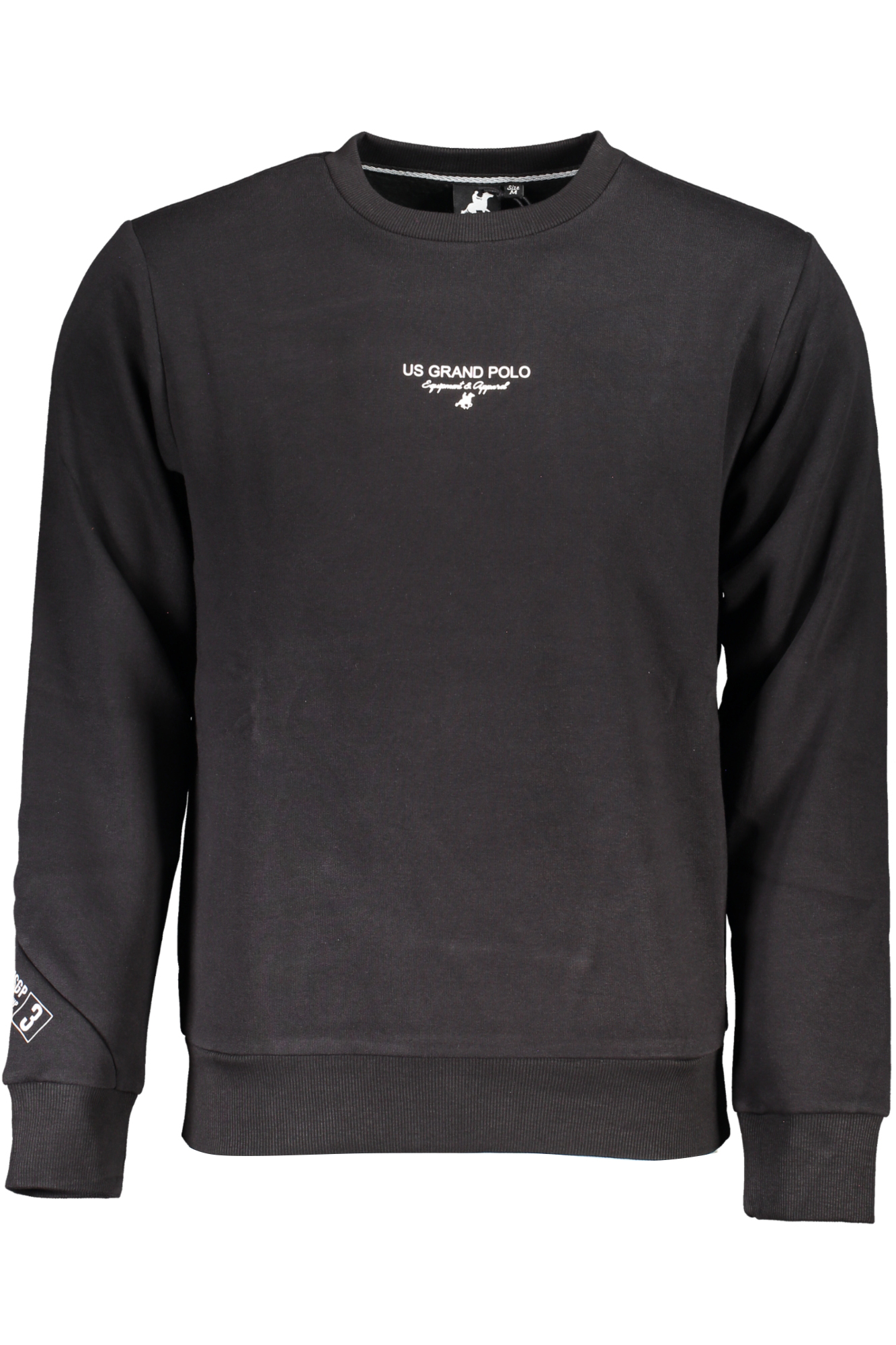 US GRAND MEN BLACK ZIP-UP SWEATSHIRT US GRAND MEN BLACK ZIP-UP SWEATSHIRT