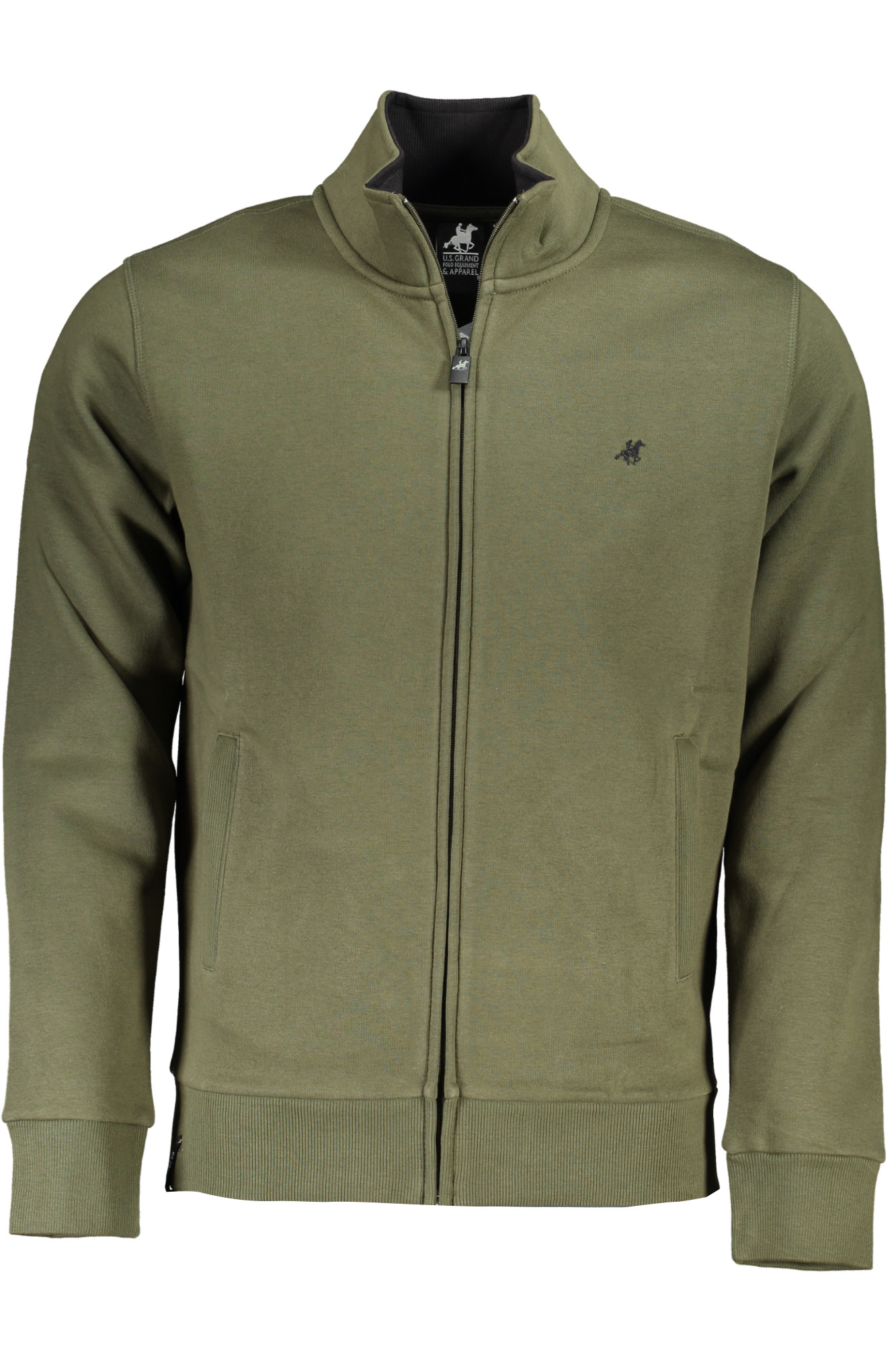 US GRAND MEN GREEN ZIP-UP SWEATSHIRT US GRAND MEN GREEN ZIP-UP SWEATSHIRT