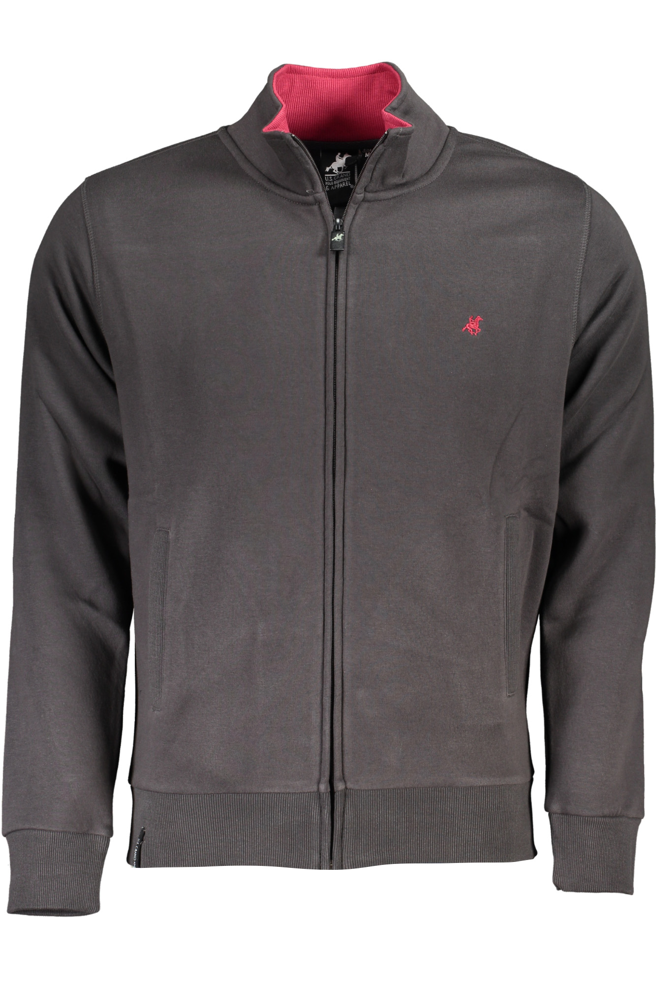 US GRAND MEN GRAY ZIP-UP SWEATSHIRT US GRAND MEN GRAY ZIP-UP SWEATSHIRT
