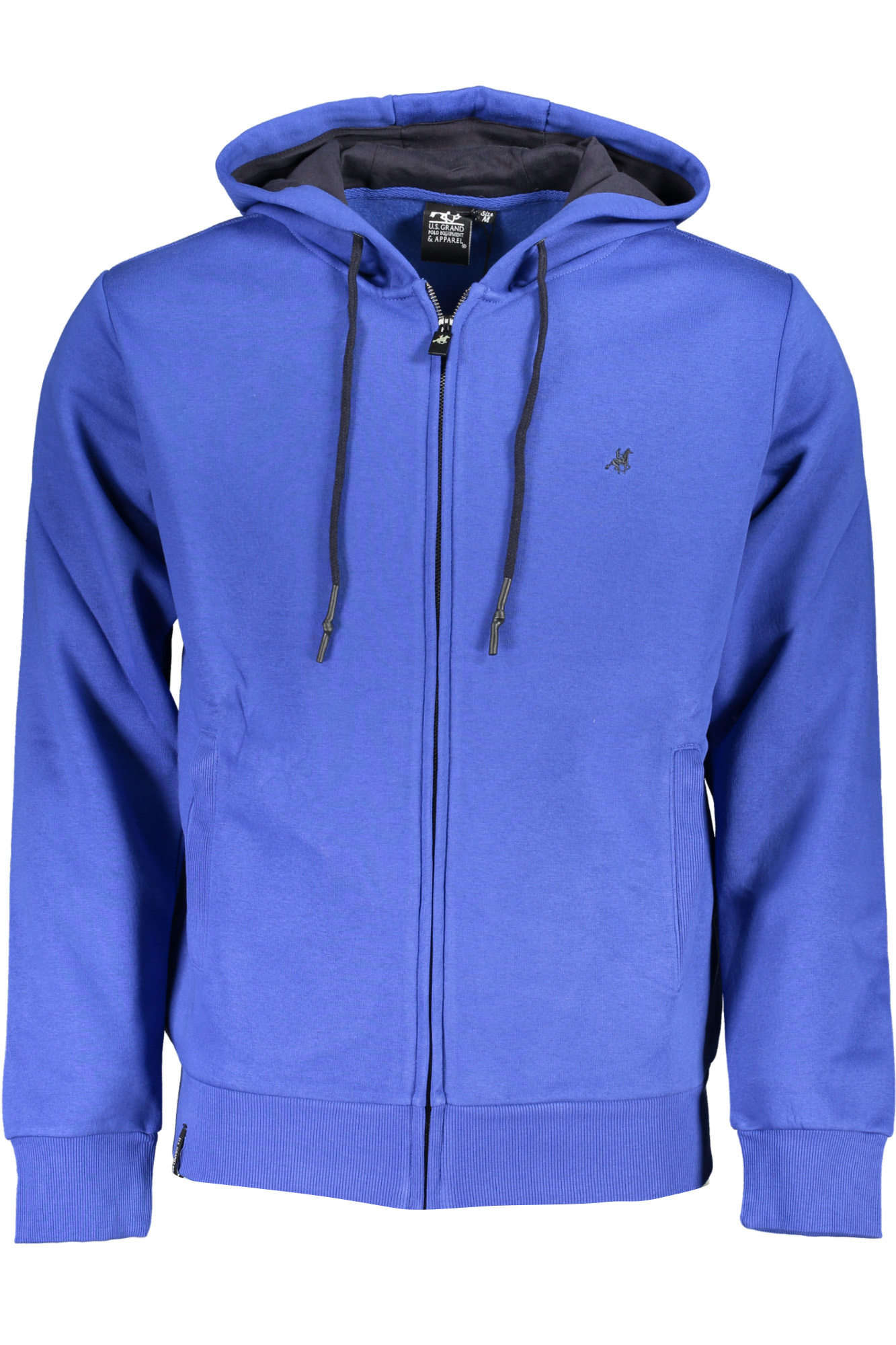 US GRAND MEN BLUE ZIP-UP SWEATSHIRT US GRAND MEN BLUE ZIP-UP SWEATSHIRT