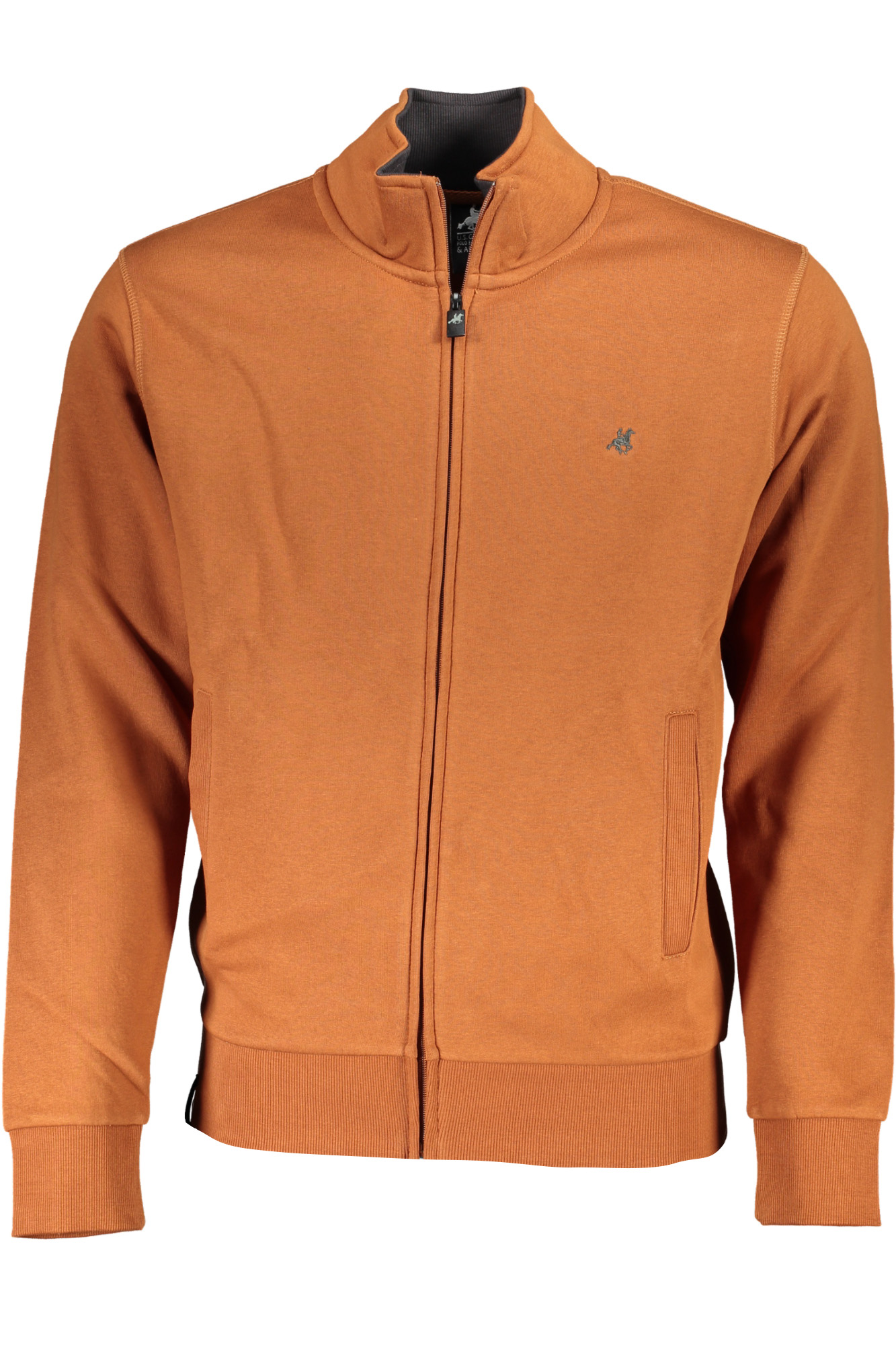 US GRAND MEN BROWN ZIP-UP SWEATSHIRT US GRAND MEN BROWN ZIP-UP SWEATSHIRT
