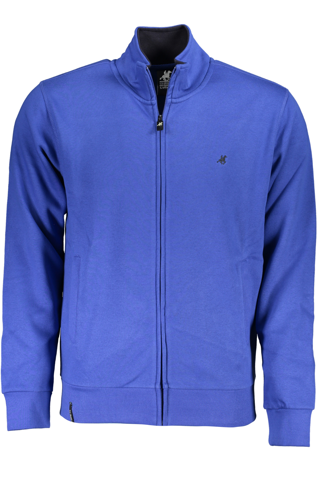 US GRAND MEN BLUE ZIP-UP SWEATSHIRT US GRAND MEN BLUE ZIP-UP SWEATSHIRT