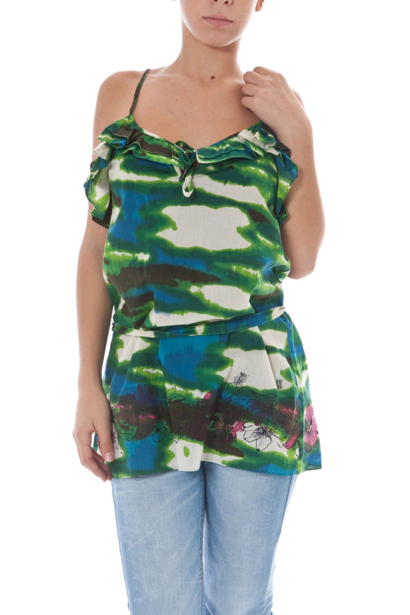 JOHN GALLIANO WOMEN GREEN TANK JOHN GALLIANO WOMEN GREEN TANK
