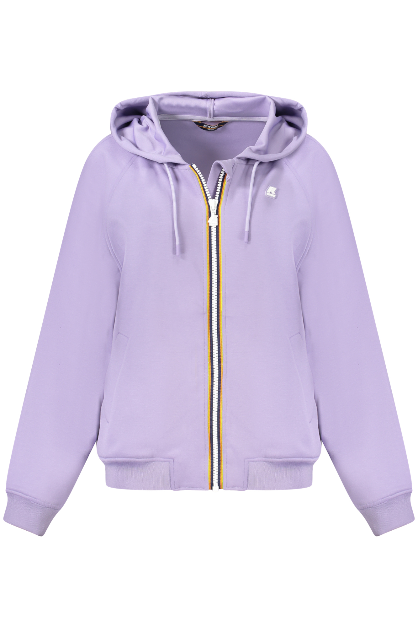 K-WAY WOMEN PURPLE ZIP-UP SWEATSHIRT