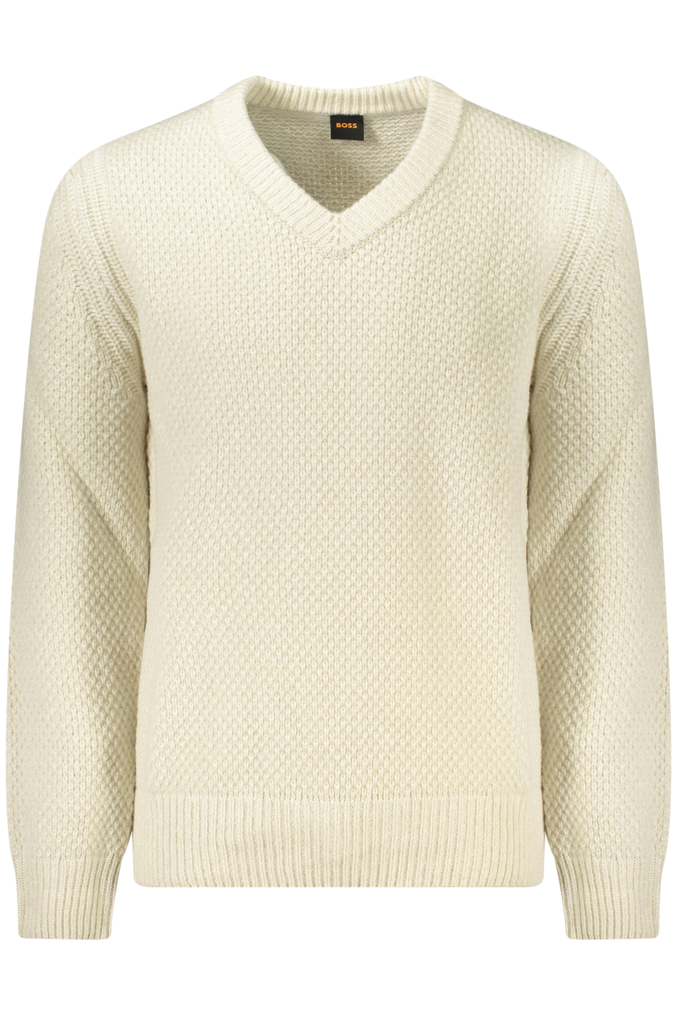HUGO BOSS MEN SWEATER BEIGE HUGO BOSS MEN SWEATER BEIGE