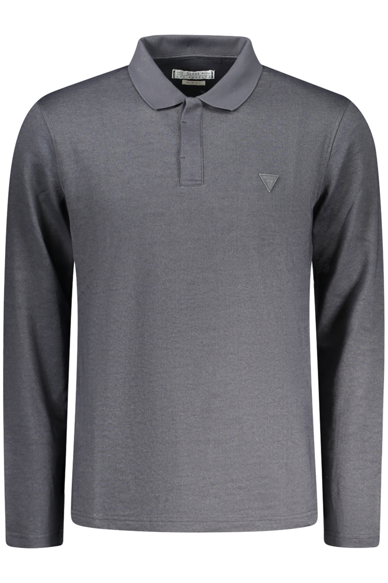 GUESS JEANS LONG SLEEVE POLO MEN BLACK