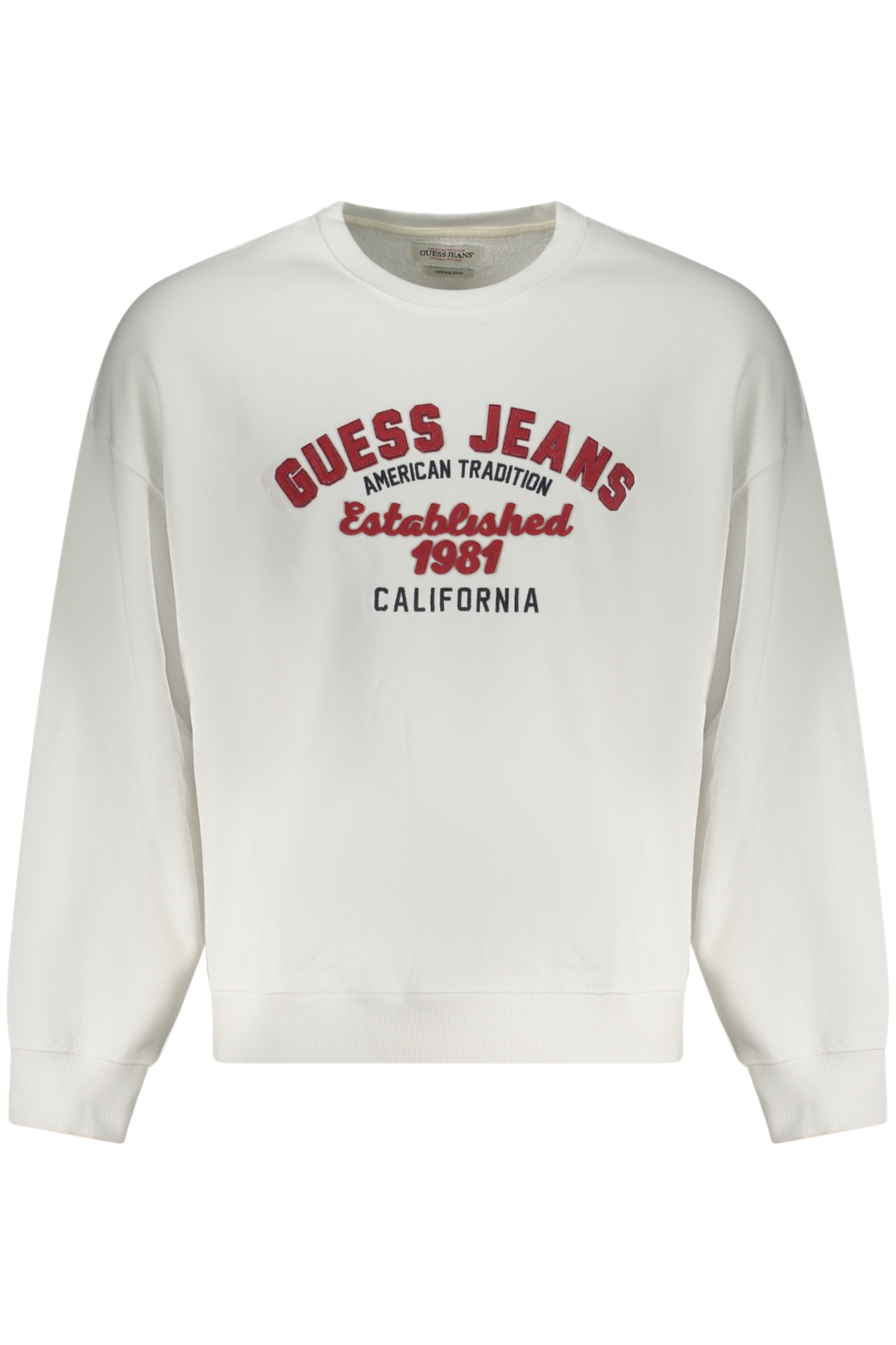 GUESS JEANS SWEATSHIRT WITHOUT ZIP MEN WHITE GUESS JEANS SWEATSHIRT WITHOUT ZIP MEN WHITE