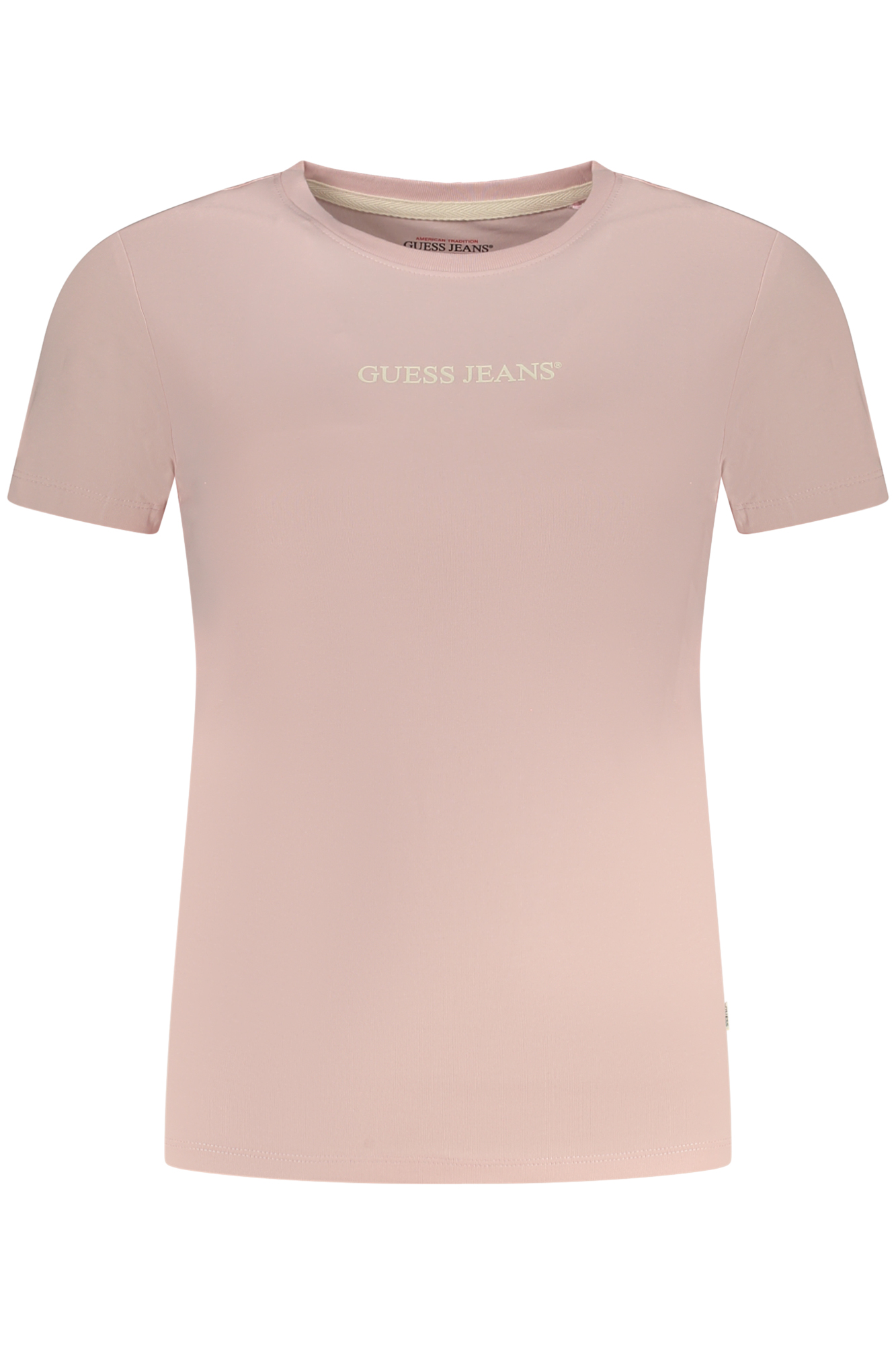 GUESS JEANS WOMEN SHORT SLEEVE T-SHIRT PINK GUESS JEANS WOMEN SHORT SLEEVE T-SHIRT PINK