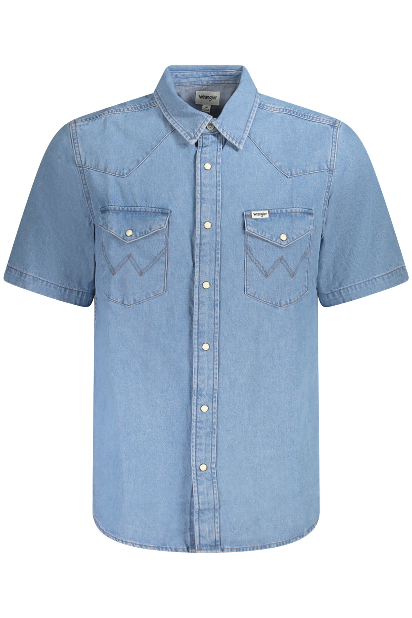WRANGLER SHORT SLEEVE SHIRT MEN BLUE WRANGLER SHORT SLEEVE SHIRT MEN BLUE