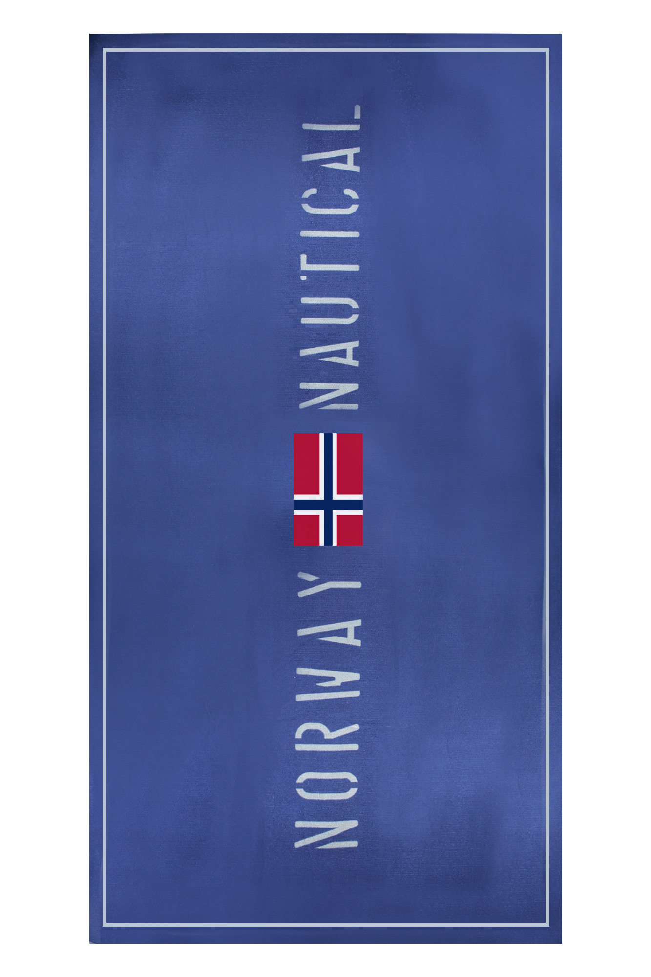 NORWAY 1963 UNISEX BLUE BEACH TOWEL NORWAY 1963 UNISEX BLUE BEACH TOWEL