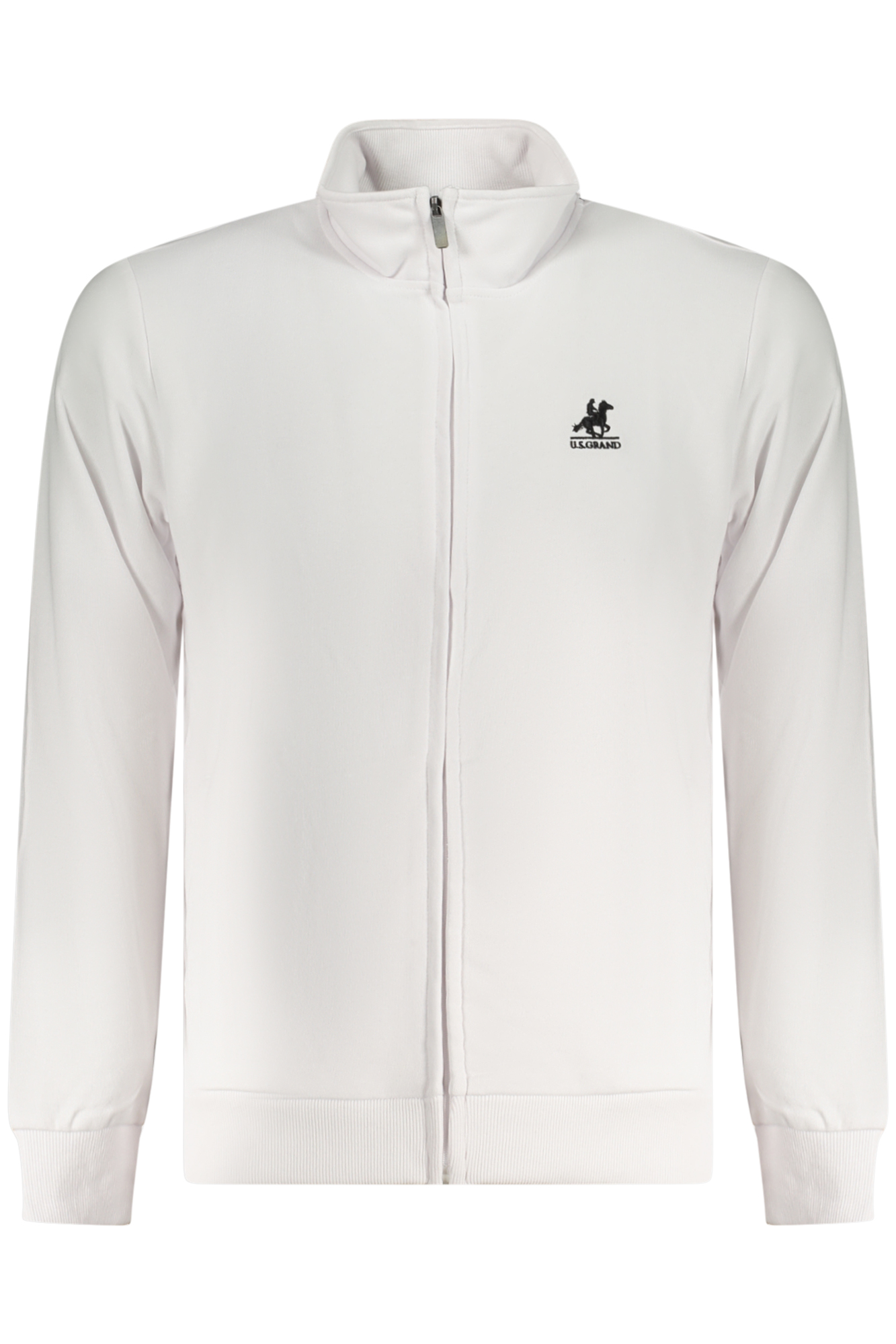 US GRAND MEN WHITE ZIP-UP SWEATSHIRT US GRAND MEN WHITE ZIP-UP SWEATSHIRT