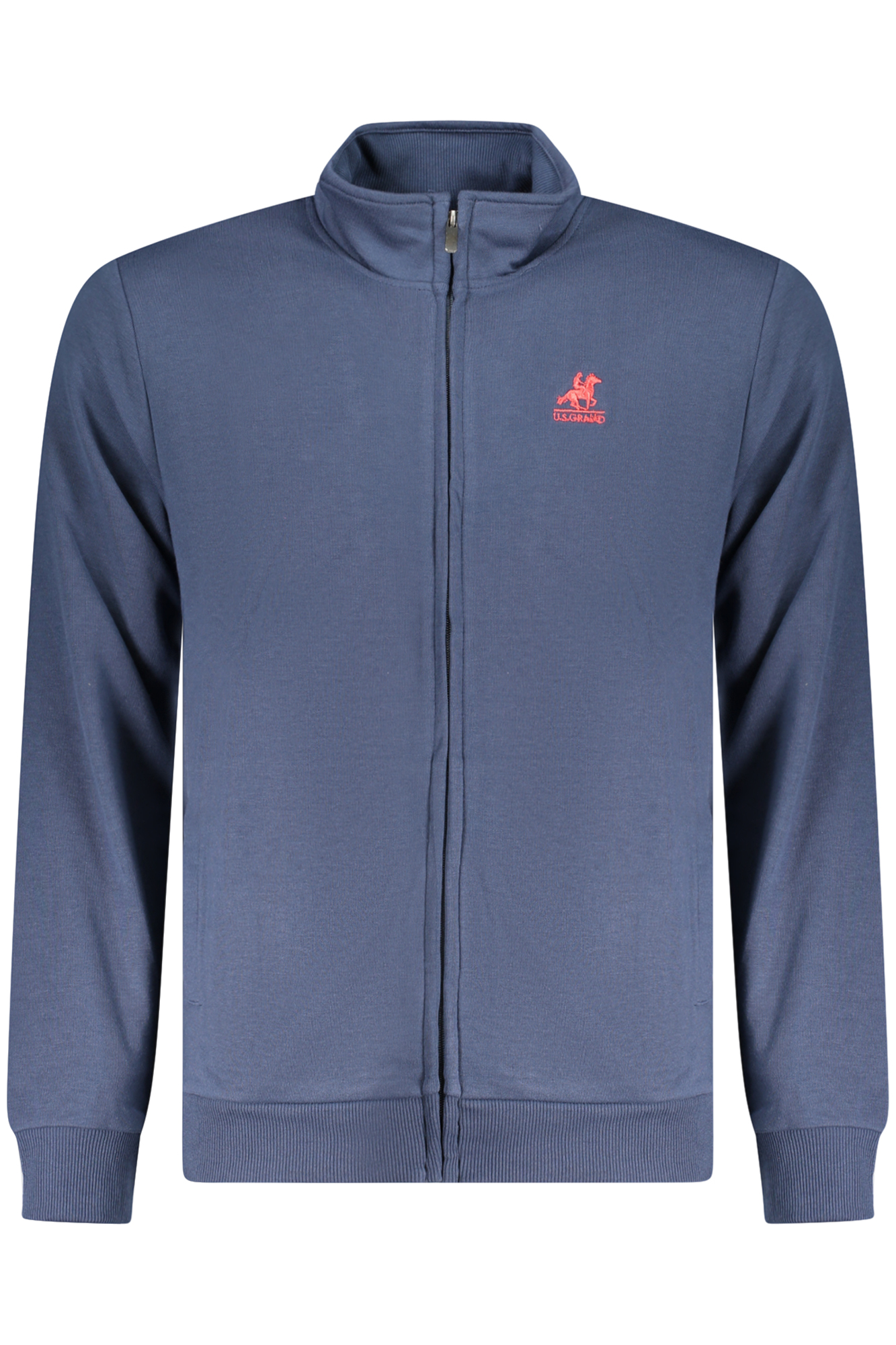 US GRAND MEN BLUE ZIP-UP SWEATSHIRT US GRAND MEN BLUE ZIP-UP SWEATSHIRT