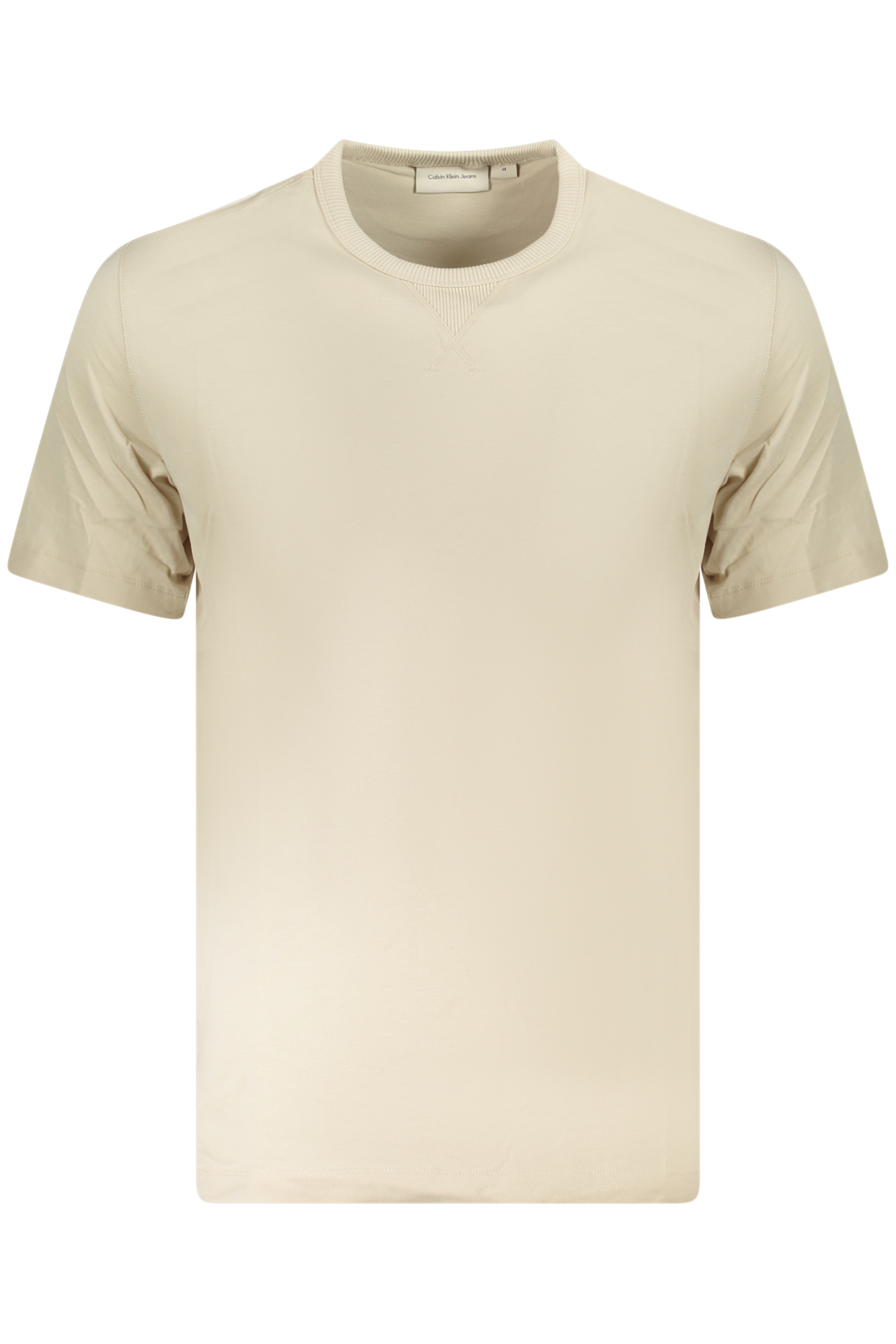CALVIN KLEIN SHORT SLEEVE T-SHIRT MEN BEIGE CALVIN KLEIN SHORT SLEEVE T-SHIRT MEN BEIGE