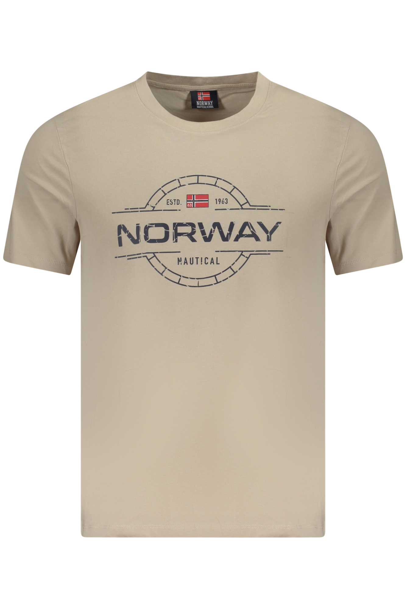 NORWAY 1963 MEN SHORT SLEEVE T-SHIRT BEIGE NORWAY 1963 MEN SHORT SLEEVE T-SHIRT BEIGE