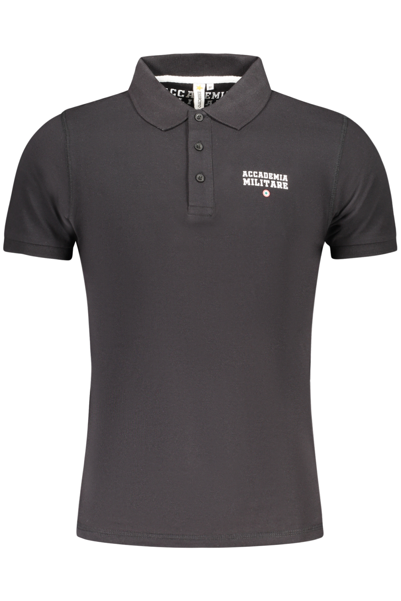 MILITARY ACADEMY BLACK MEN SHORT SLEEVE POLO