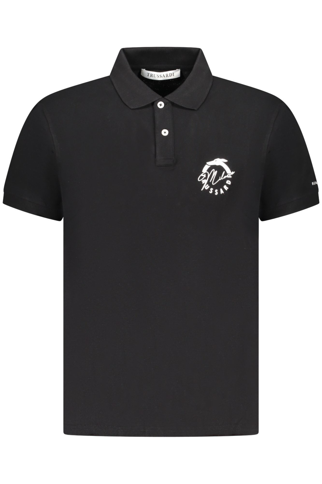 TRUSSARDI MEN SHORT SLEEVE POLO BLACK