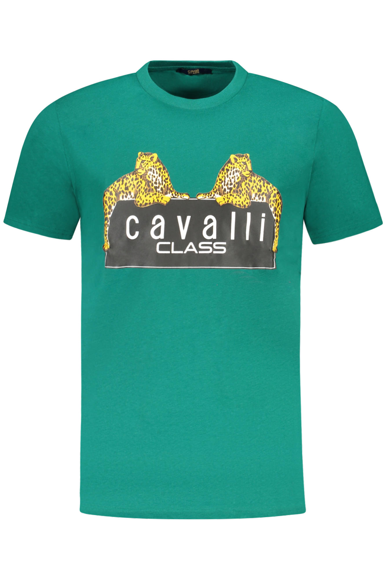 CAVALLI CLASS SHORT SLEEVE T-SHIRT MEN GREEN CAVALLI CLASS SHORT SLEEVE T-SHIRT MEN GREEN