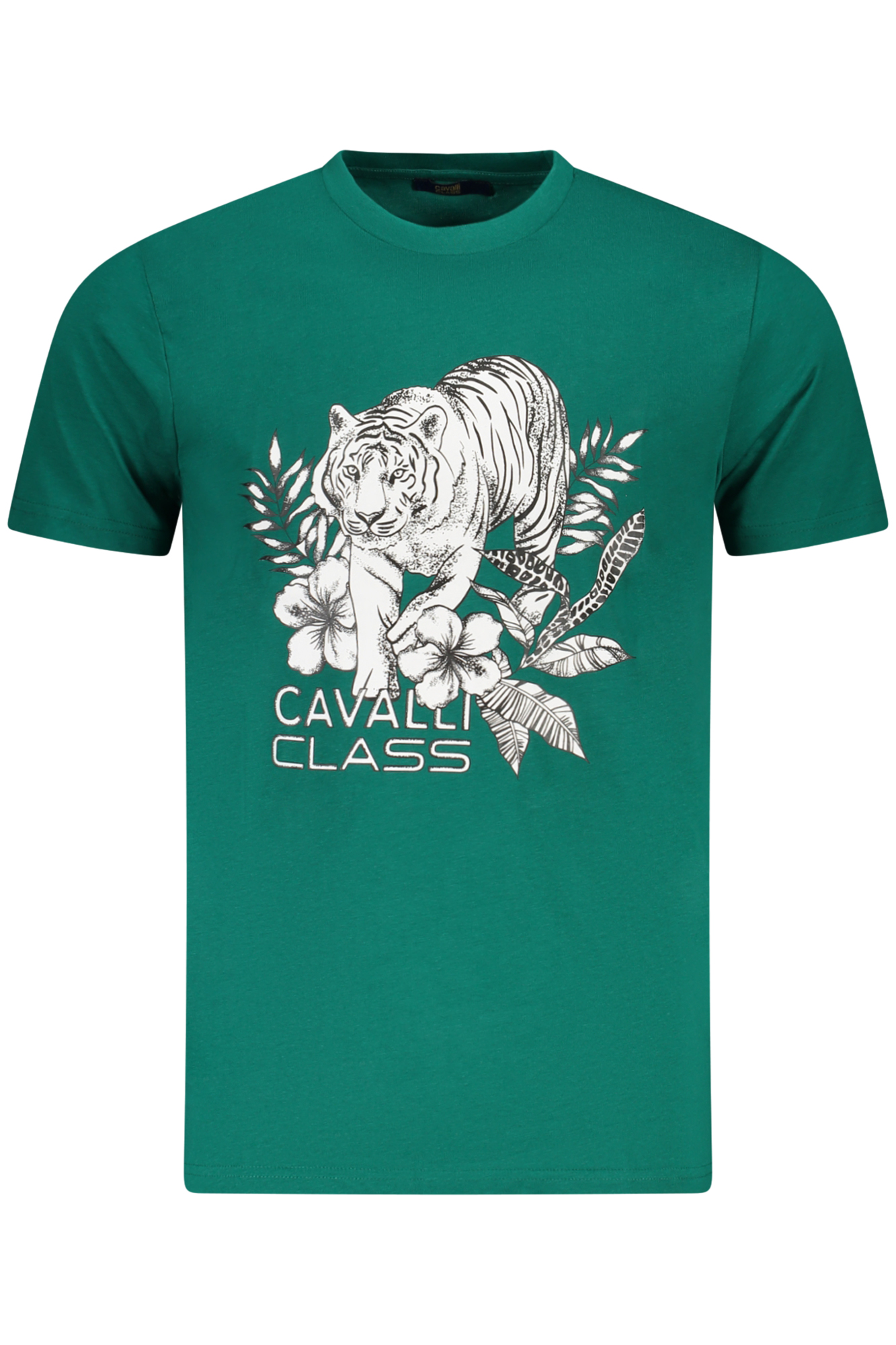 CAVALLI CLASS SHORT SLEEVE T-SHIRT MEN GREEN CAVALLI CLASS SHORT SLEEVE T-SHIRT MEN GREEN