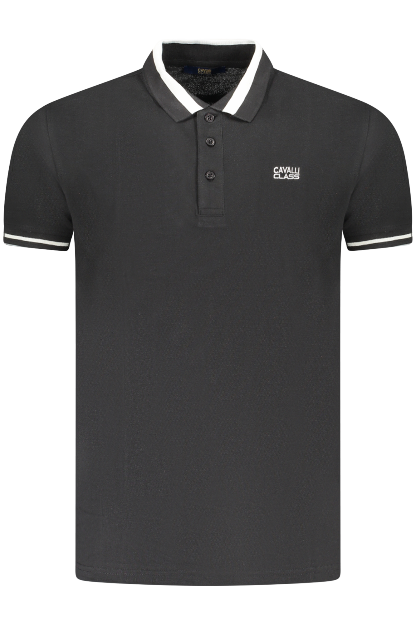 CAVALLI CLASS POLO SHORT SLEEVE MEN BLACK CAVALLI CLASS POLO SHORT SLEEVE MEN BLACK
