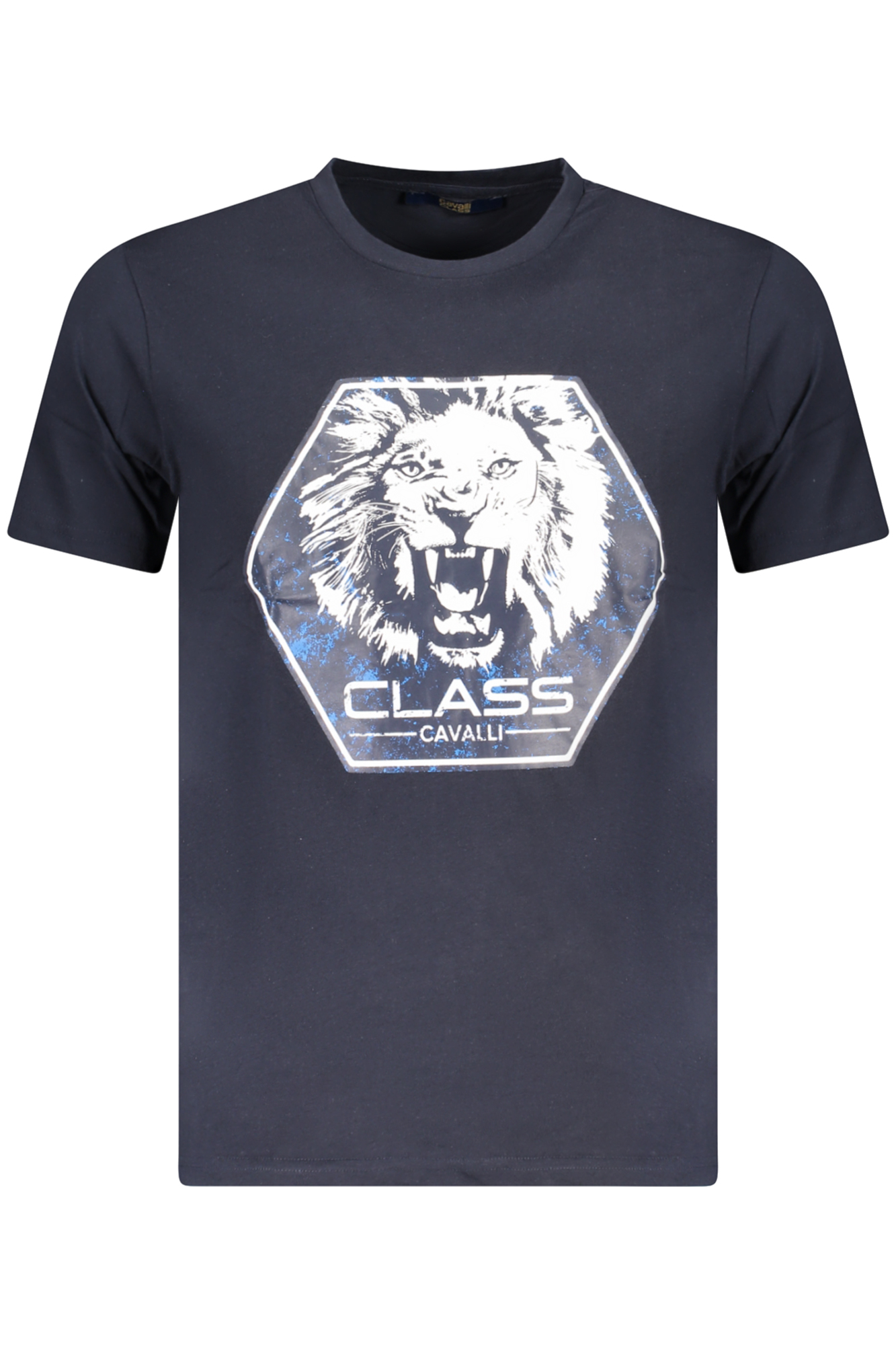 CAVALLI CLASS SHORT SLEEVE T-SHIRT MEN BLUE CAVALLI CLASS SHORT SLEEVE T-SHIRT MEN BLUE