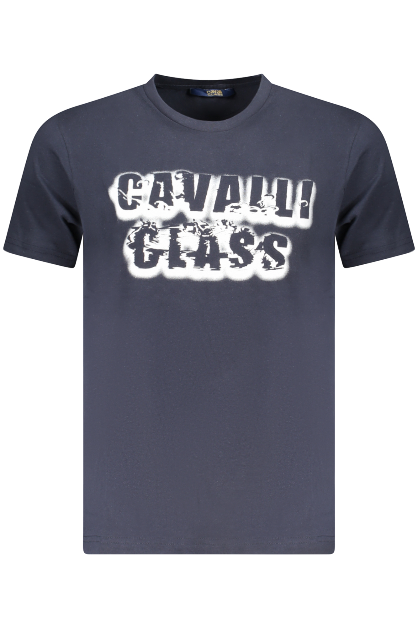 CAVALLI CLASS SHORT SLEEVE T-SHIRT MEN BLUE CAVALLI CLASS SHORT SLEEVE T-SHIRT MEN BLUE