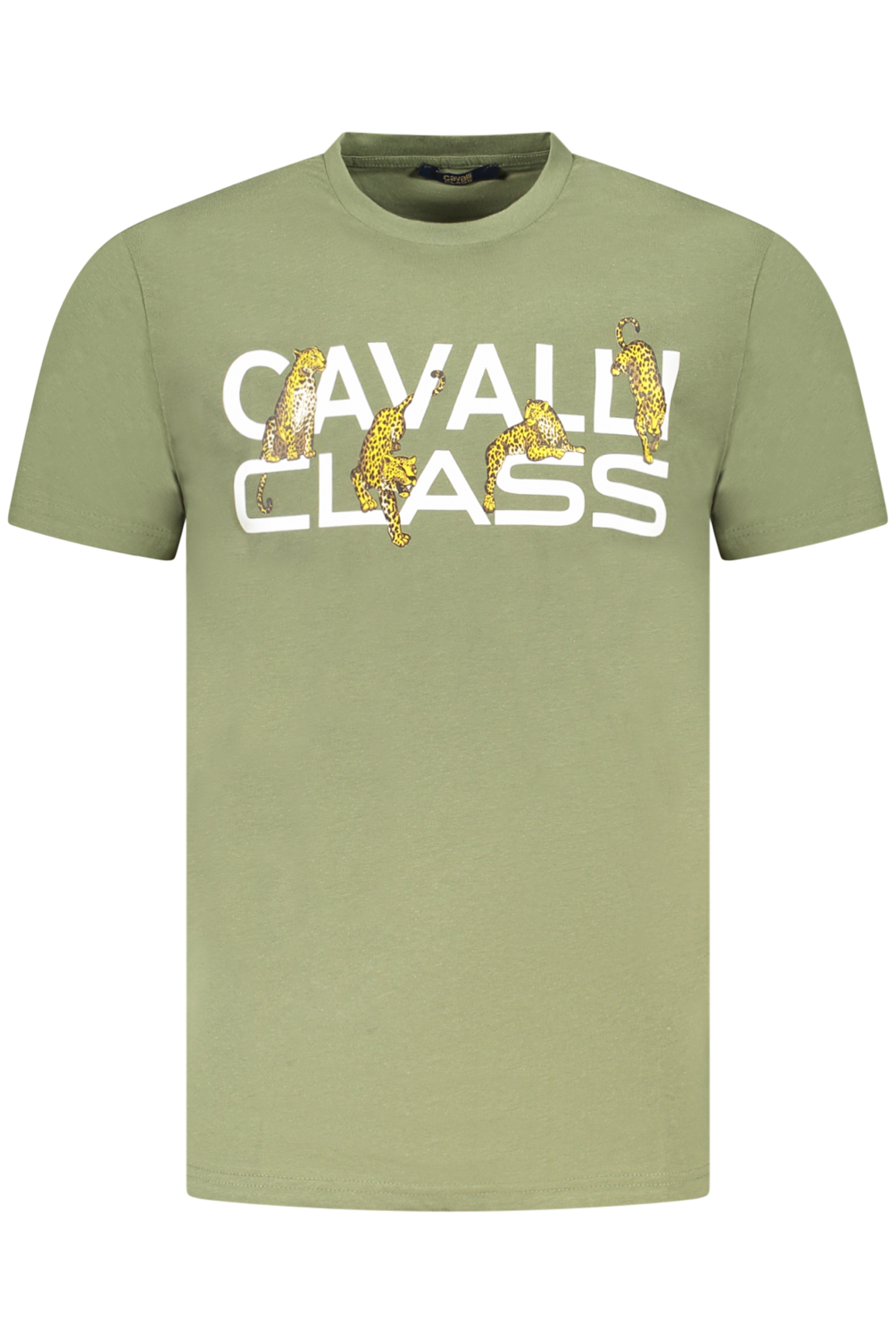 CAVALLI CLASS SHORT SLEEVE T-SHIRT MEN GREEN CAVALLI CLASS SHORT SLEEVE T-SHIRT MEN GREEN
