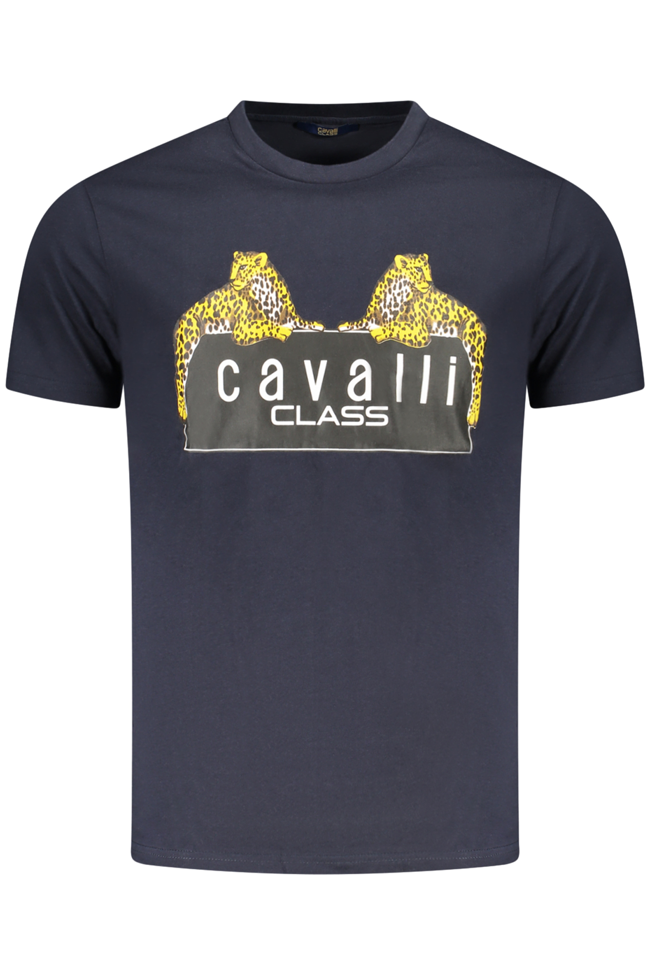CAVALLI CLASS SHORT SLEEVE T-SHIRT MEN BLUE CAVALLI CLASS SHORT SLEEVE T-SHIRT MEN BLUE