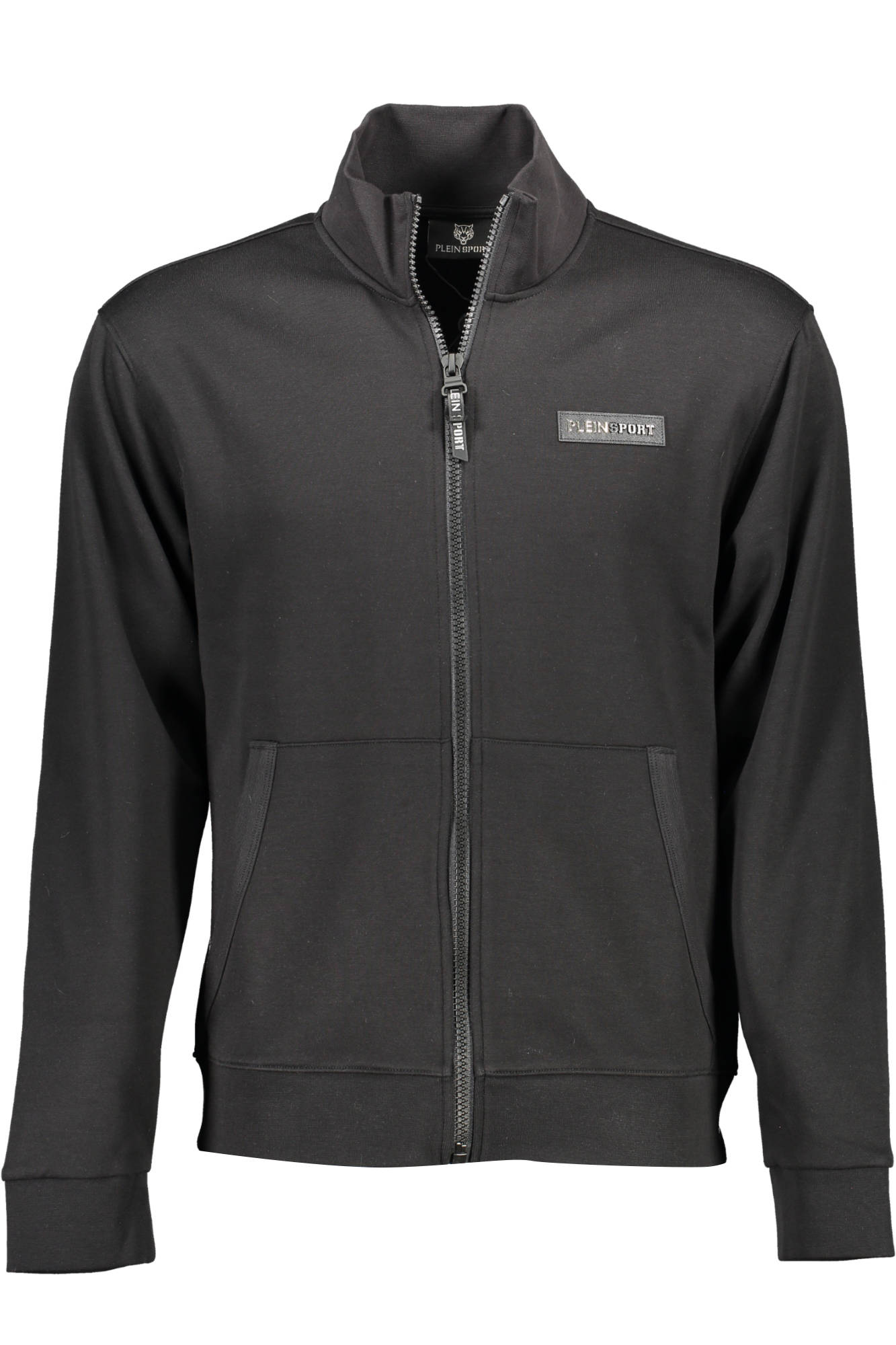 PLEIN SPORT MEN ZIP-UP SWEATSHIRT BLACK