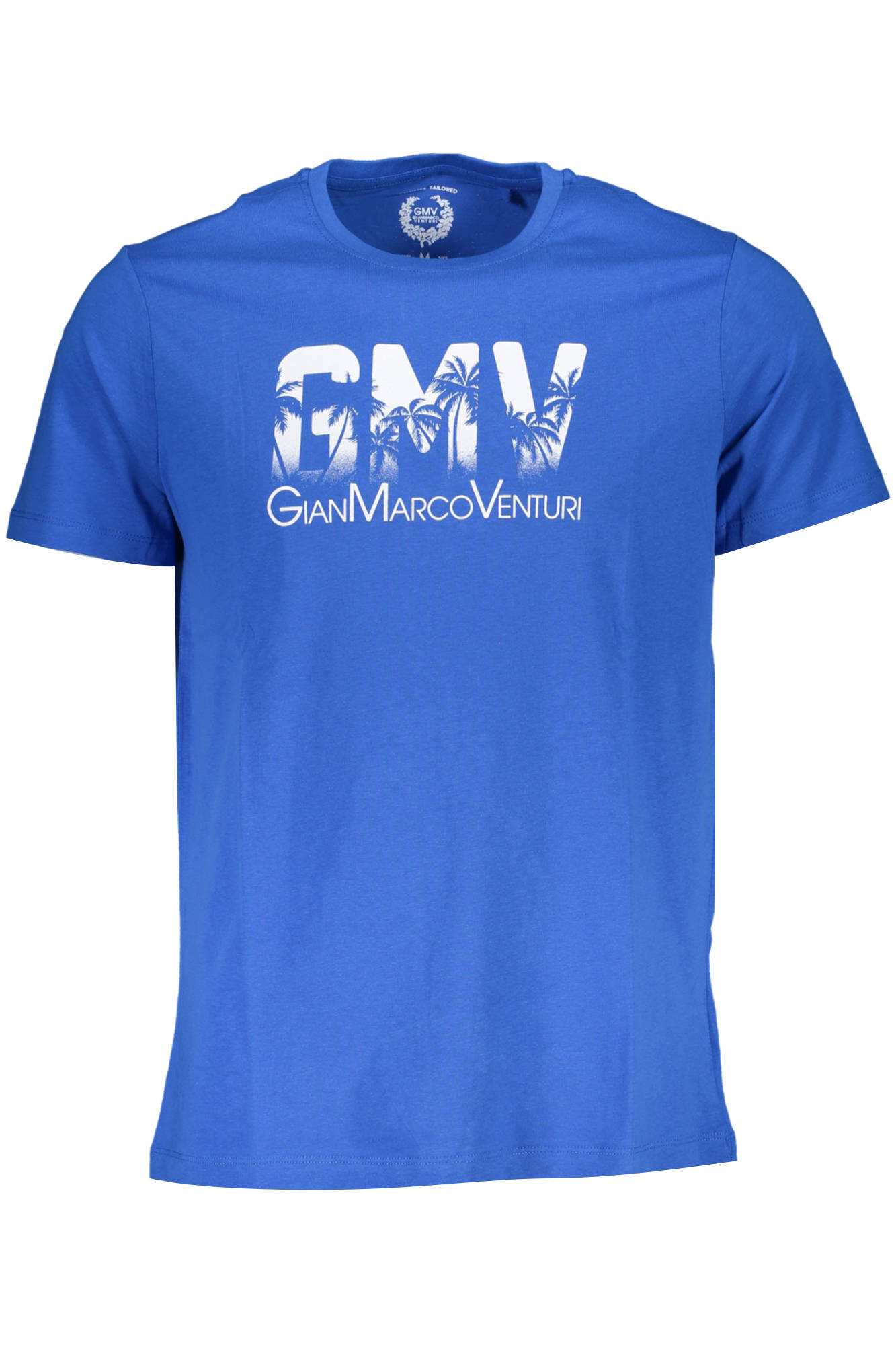 GIAN MARCO VENTURI MEN SHORT SLEEVE T-SHIRT BLUE GIAN MARCO VENTURI MEN SHORT SLEEVE T-SHIRT BLUE