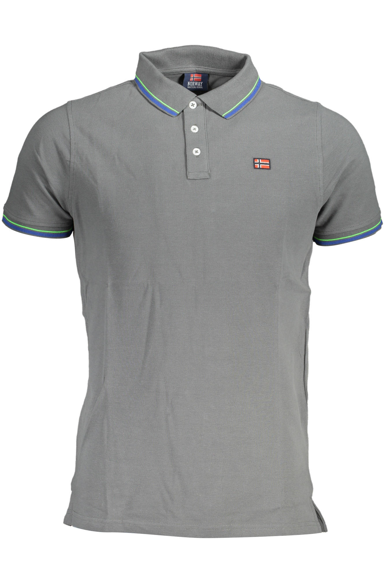 NORWAY 1963 MEN SHORT SLEEVE POLO SHIRT GREY NORWAY 1963 MEN SHORT SLEEVE POLO SHIRT GREY